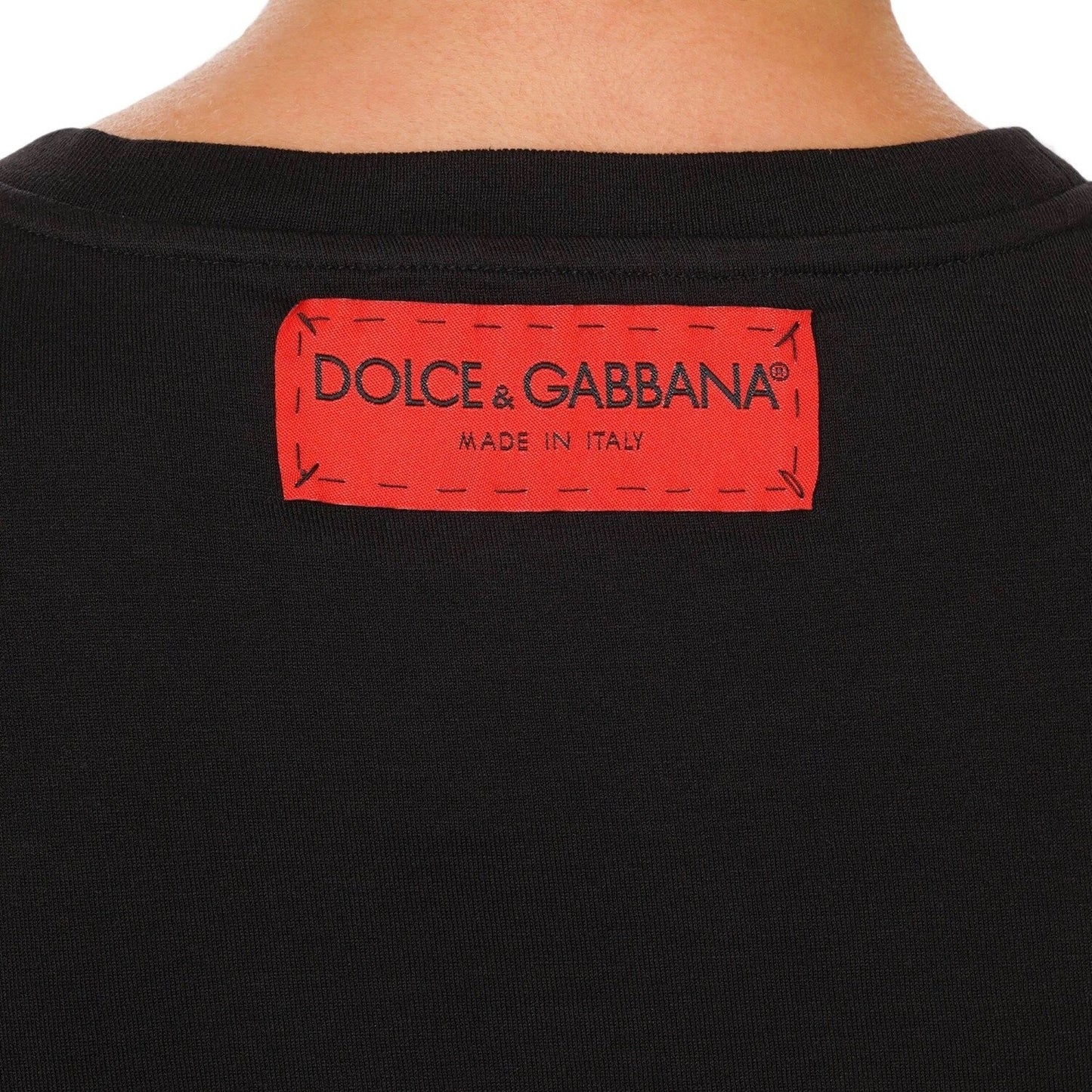 NWT Dolce & Gabbana Black Italian Brand Cotton T-shirt In IT 36 XXS
