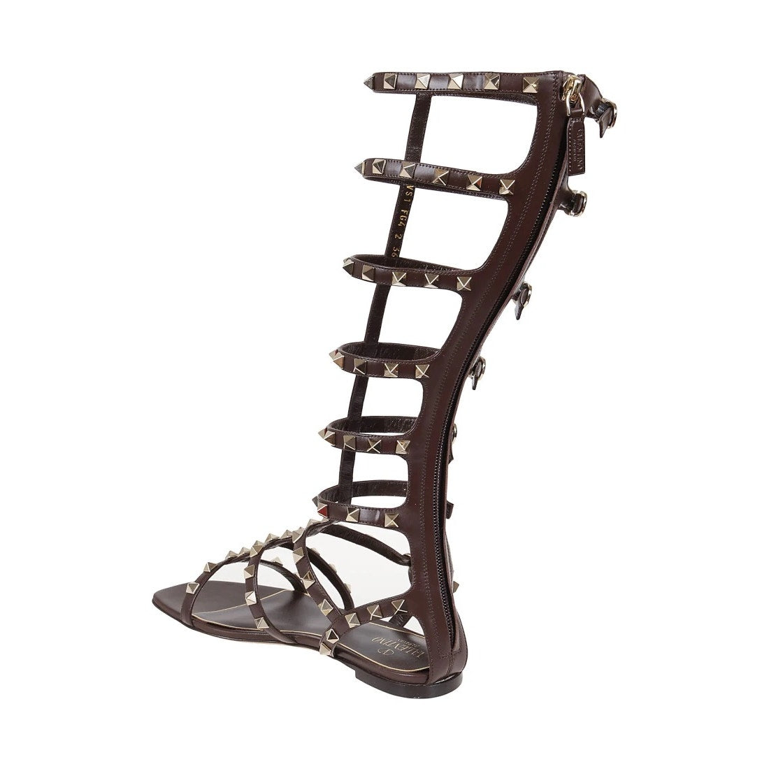 Valentino Garavani Rockstud Gladiator  Sandals Brown 38
