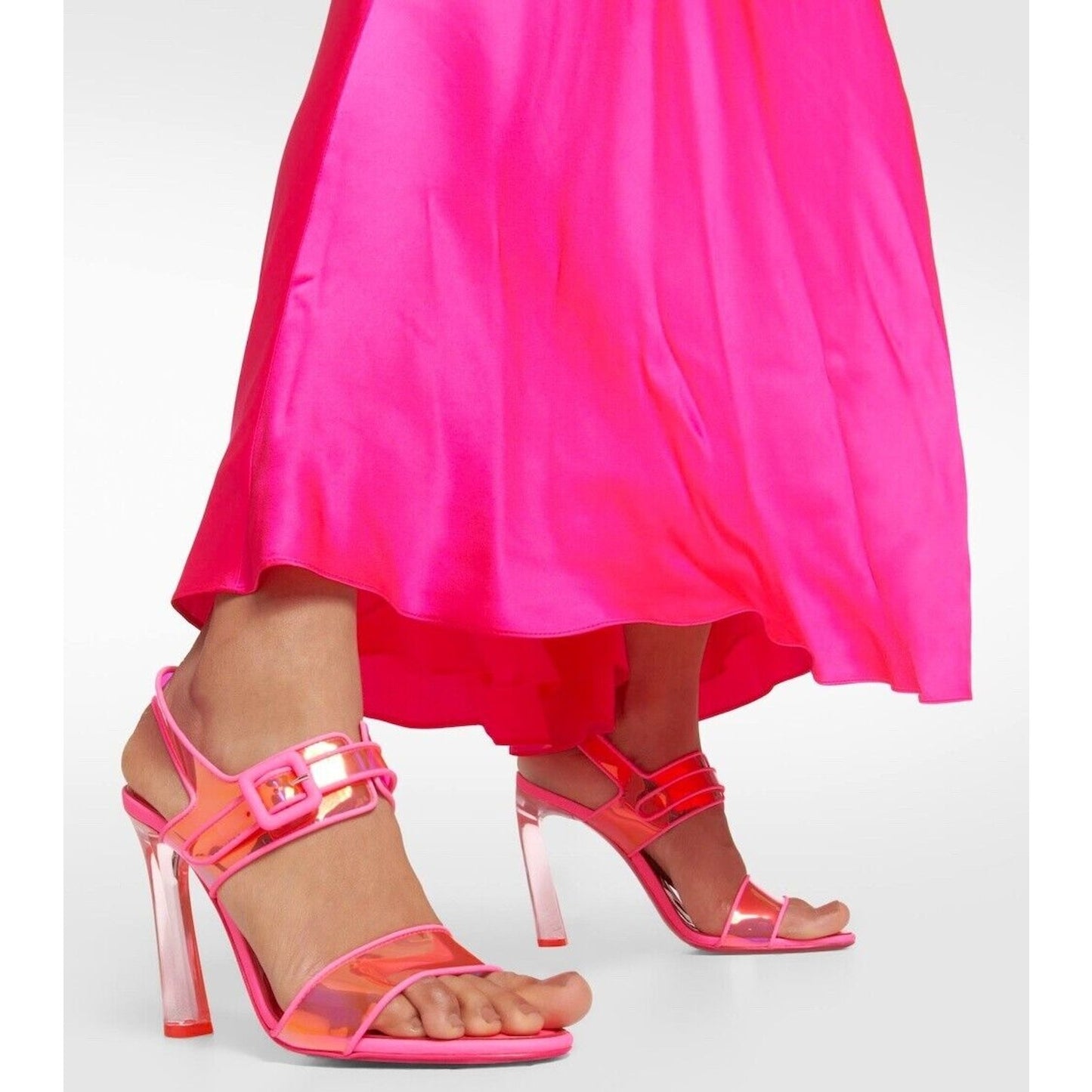 Christian Louboutin Duniss 100mm Leather and PVC Sandals