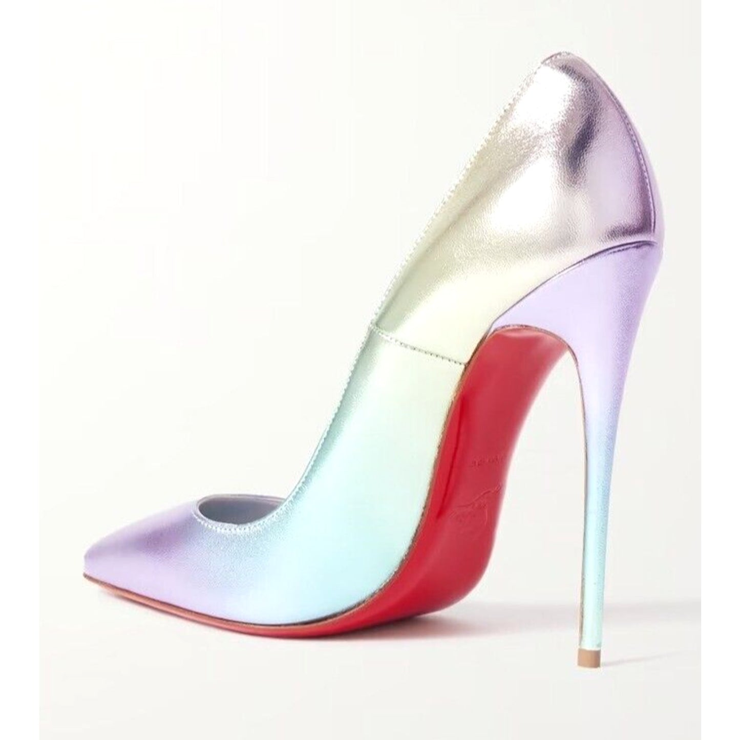 Christian Louboutin So Kate 120 Metallic Ombre pointed toe iridescent pumps