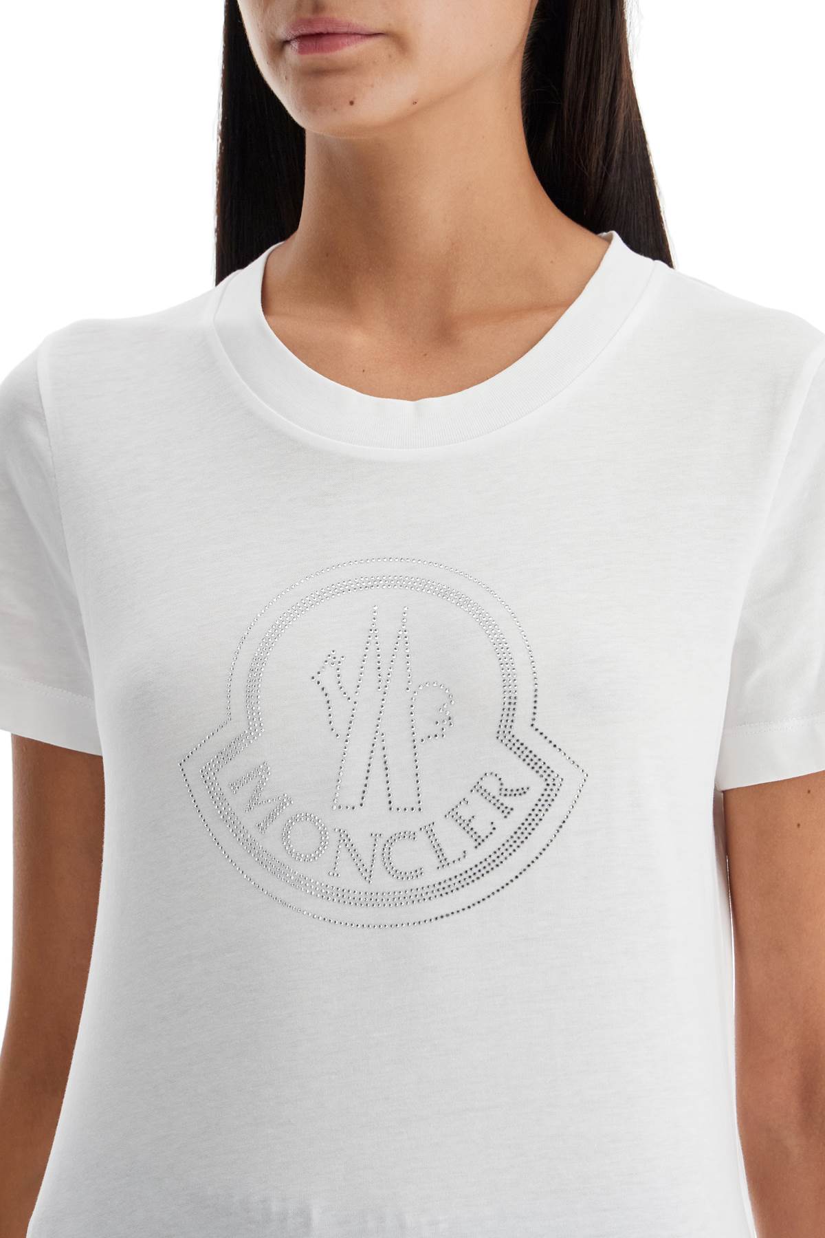 Moncler Logo Rhinestone T-Shirt