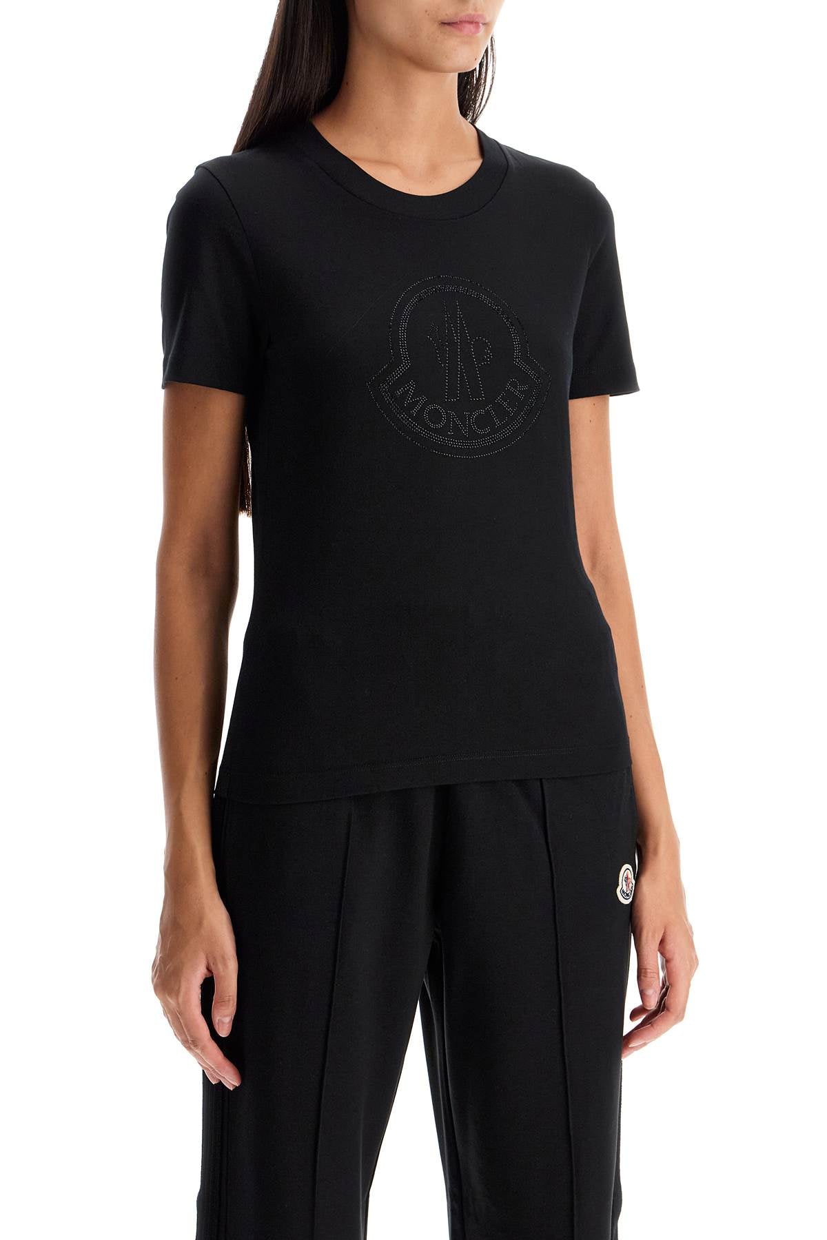 Moncler Logo Rhinestone T-Shirt