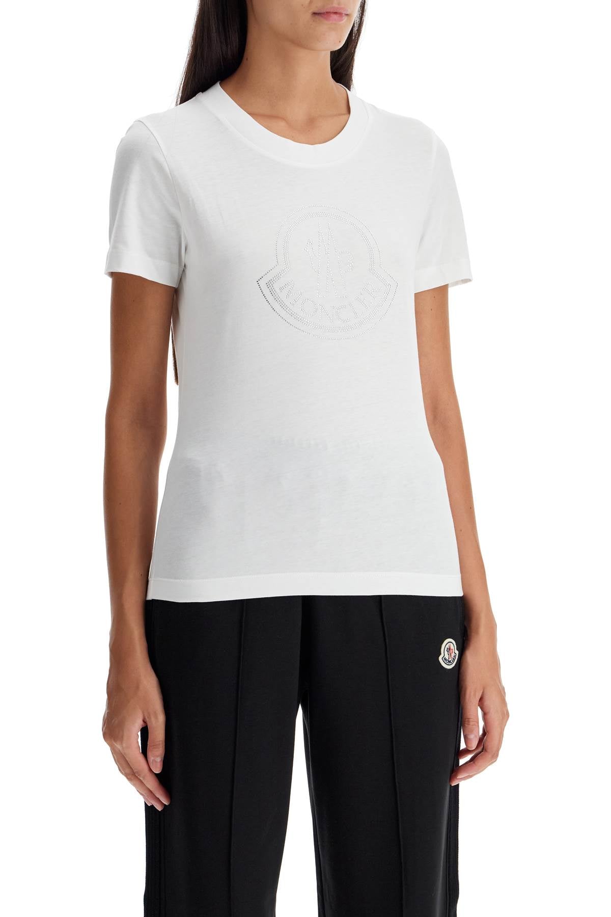 Moncler Logo Rhinestone T-Shirt