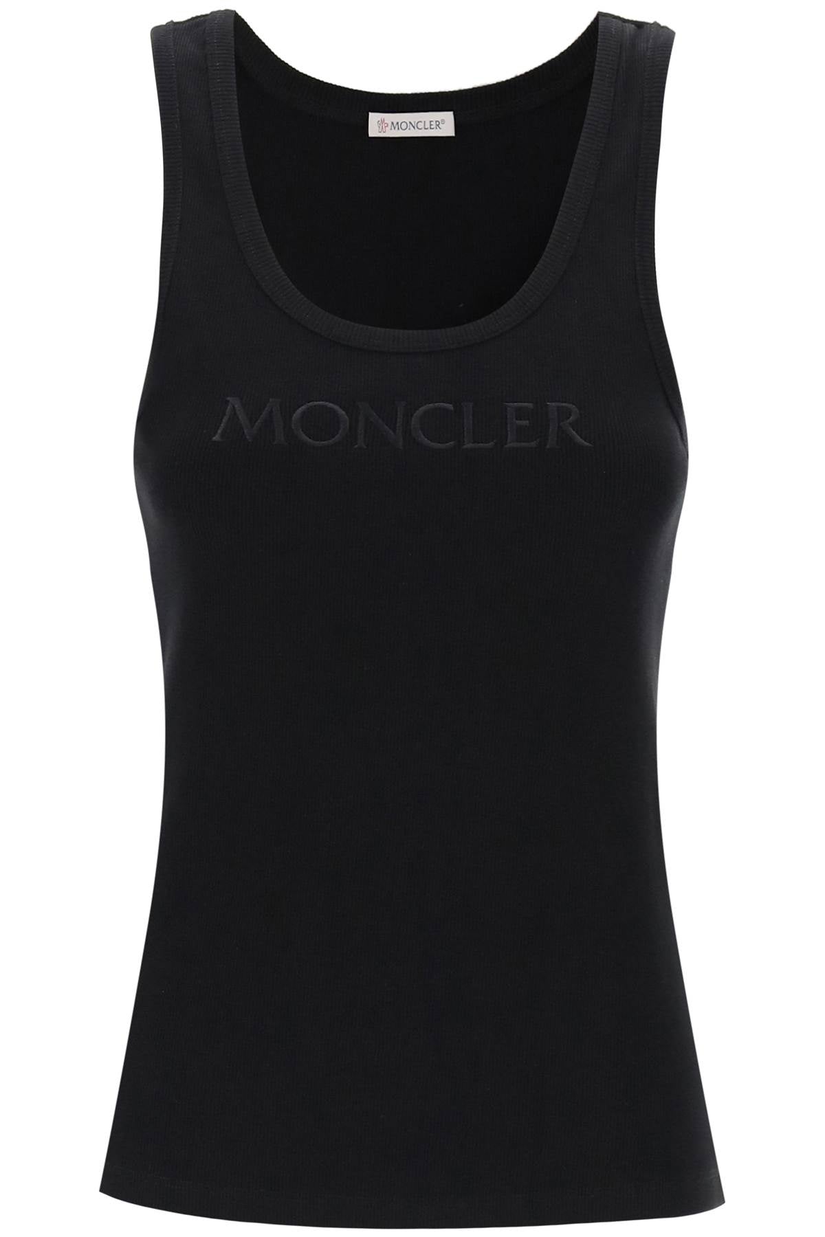 Moncler Sleeveless Ribbed Jersey Top