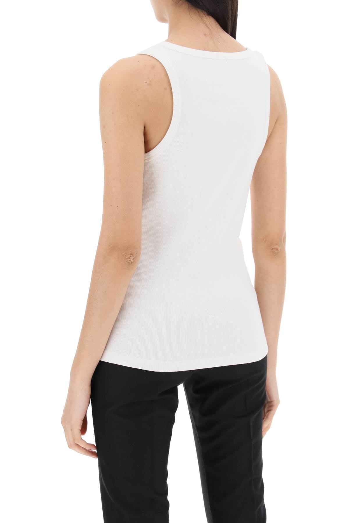 Moncler Sleeveless Ribbed Jersey Top