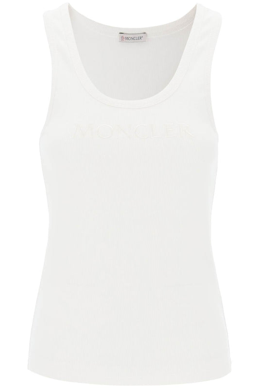 Moncler Sleeveless Ribbed Jersey Top