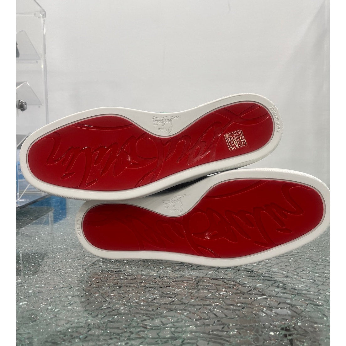 Christian Louboutin Star Agate Print Sailor Boat Orlato Flat White Multi