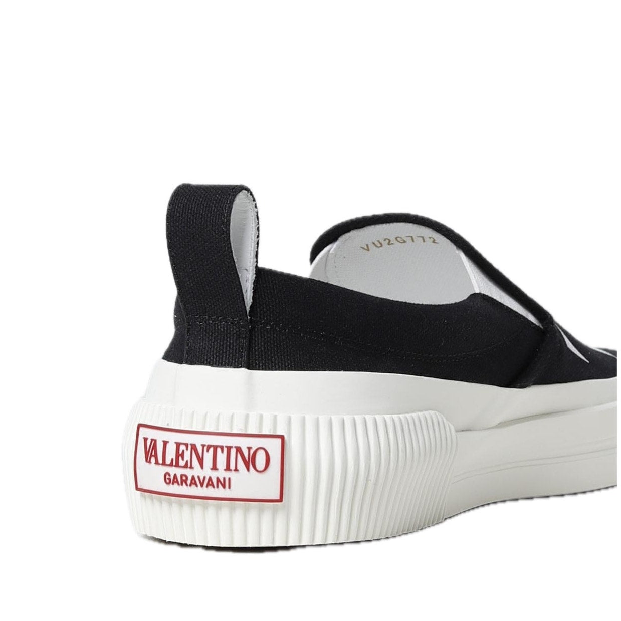 Valentino Garavani  Black Vltn Canvas Slip-on Sneakers