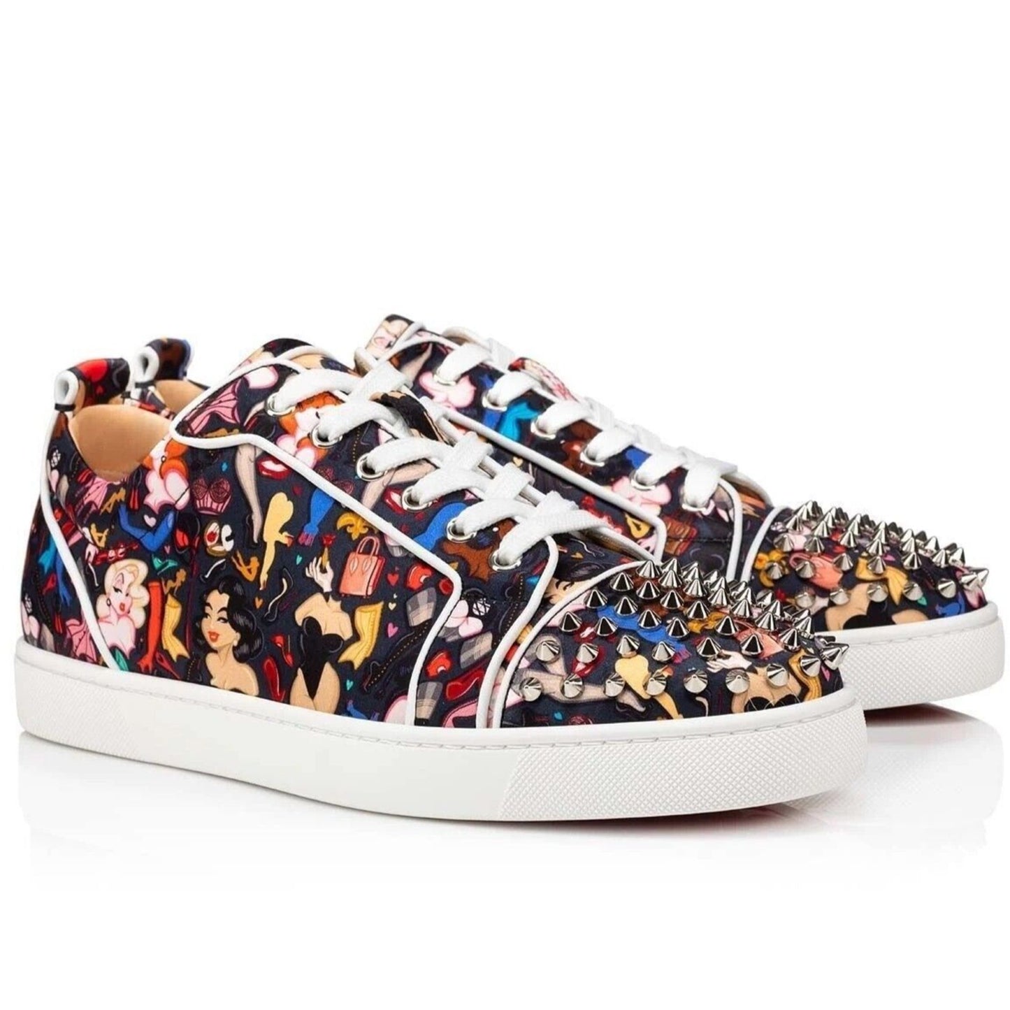 Christian Louboutin Louis Jr Spikes Dr Bored Limited Sneakers Multi