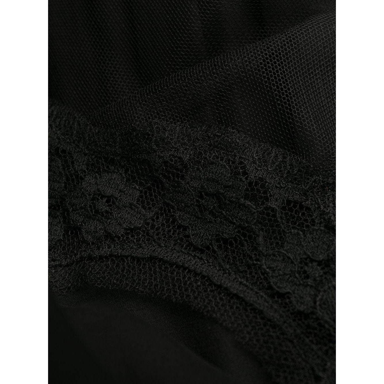 DOLCE & GABBANA Black Gathered silk-blend chiffon Mini Dress 40 S