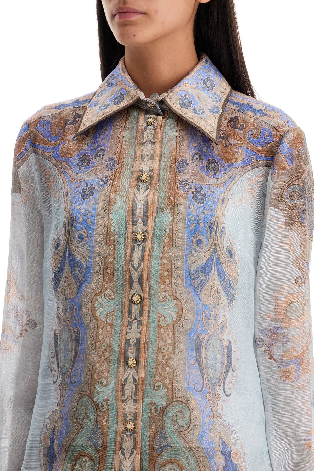 Zimmermann Eden Paisley Print Shirt