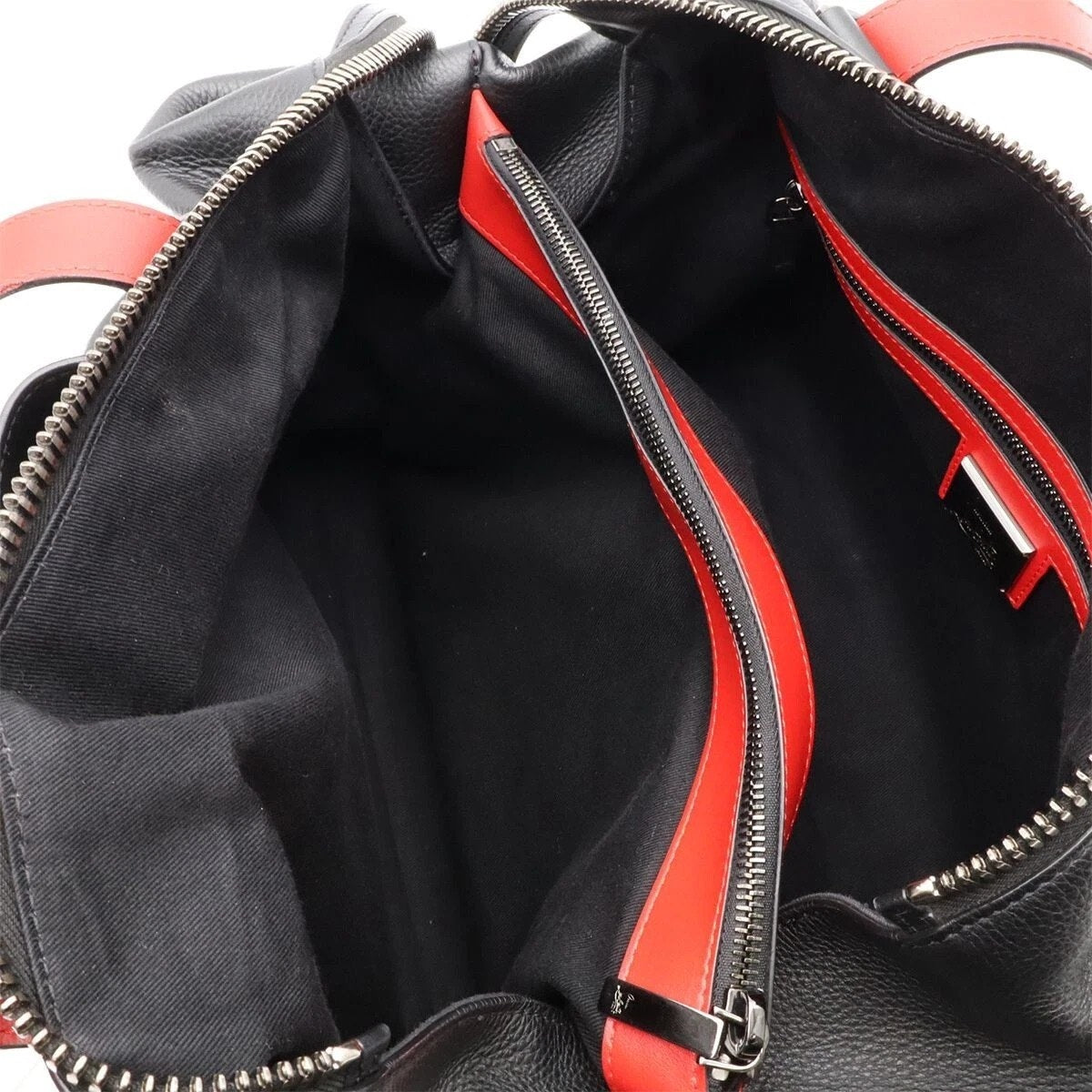 NWT Christian Louboutin Bagdamon Duffle Bag Black Calfskin Studded Crest Red Sole Base