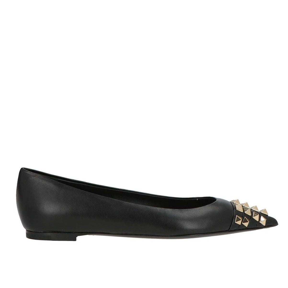 Valentino Garavani Black Rockstud Alcove Ballet Flats 36