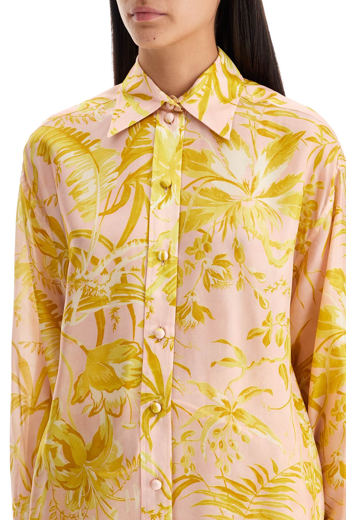 Zimmermann Silk Floral Print Shirt