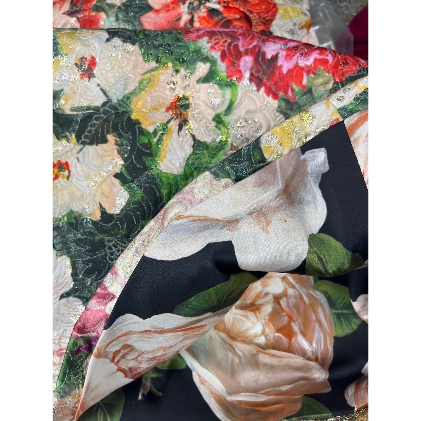 NWT DOLCE & GABBANA Metallic Floral-Print Cotton-Blend Brocade Mini Dress