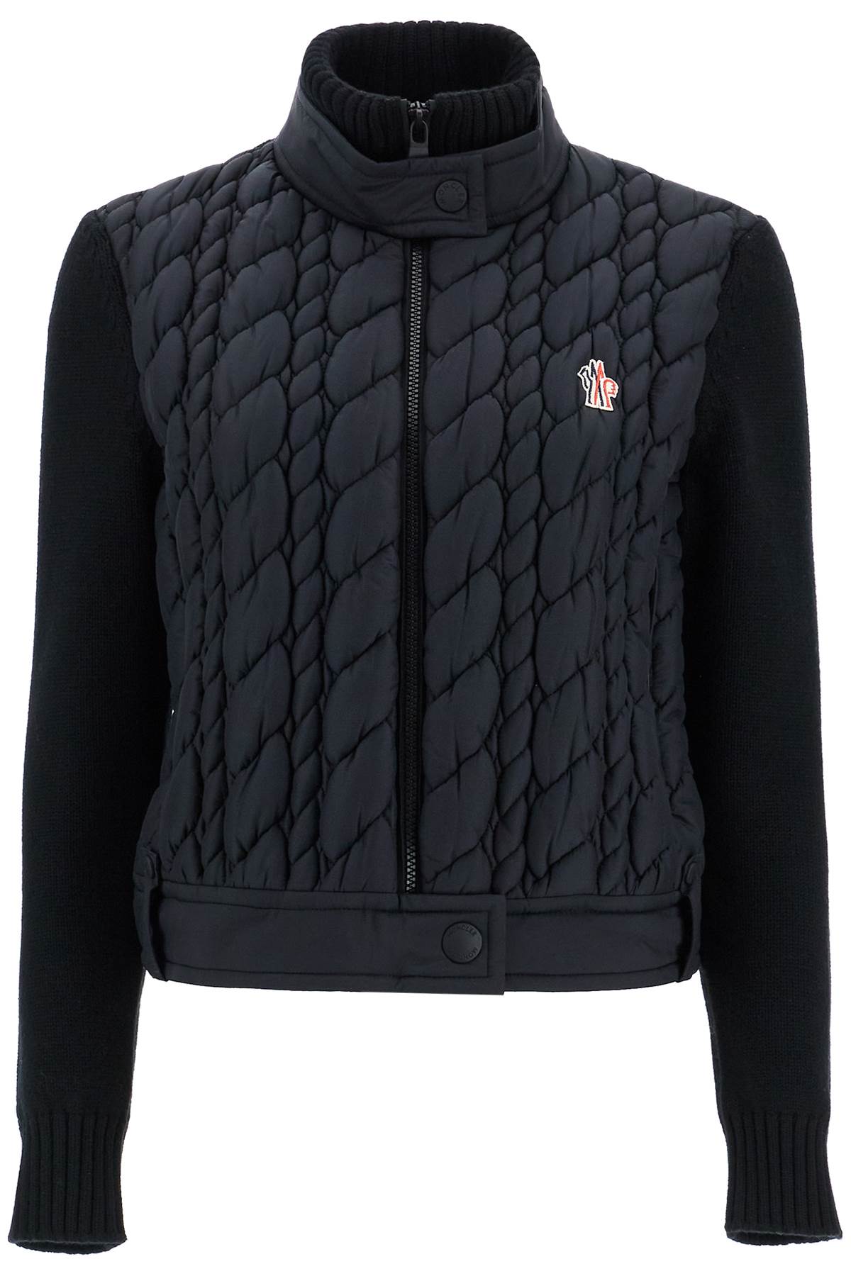 Moncler Grenoble Hybrid Wool And Nylon Cardigan For