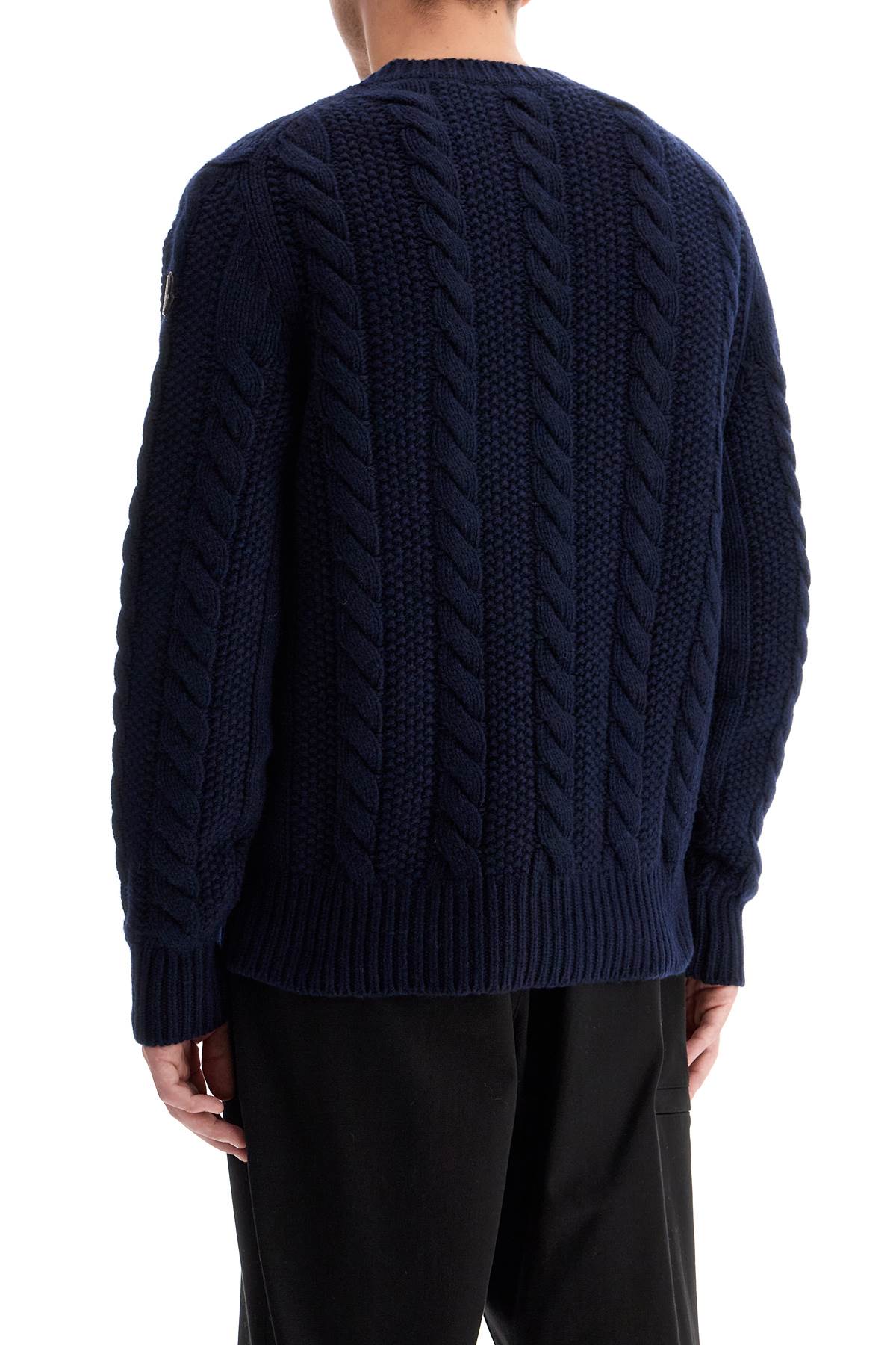 Moncler Wool And Cashmere Cable Knit Pullover