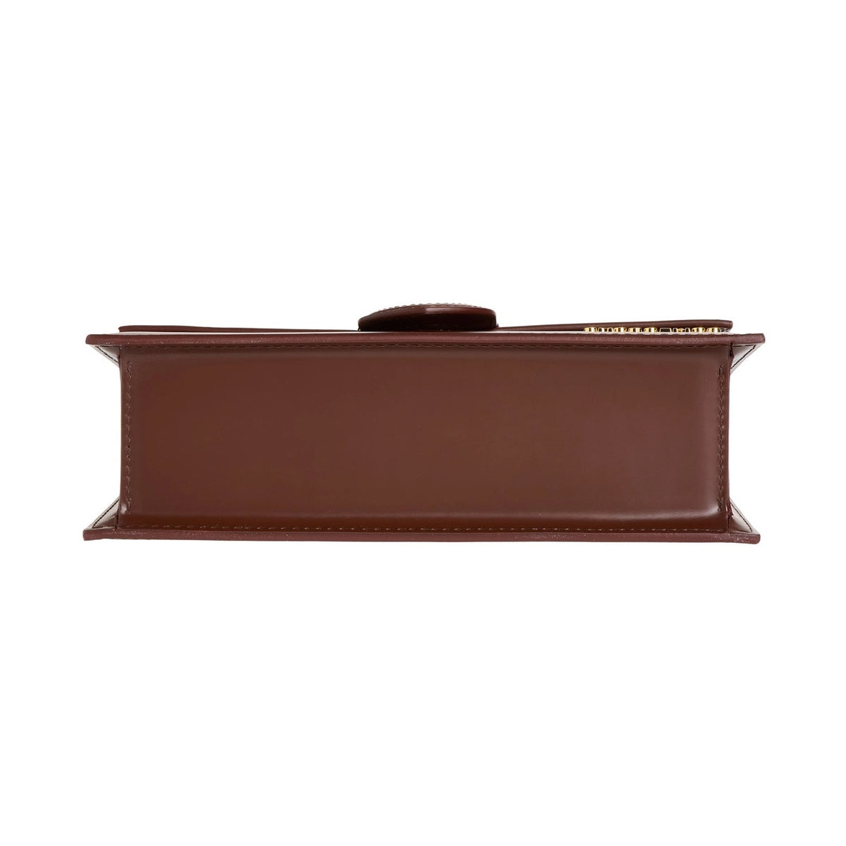 NWT Jacquemus Le Grand Bambino Leather Crossbody Bag Brown Gold Logo