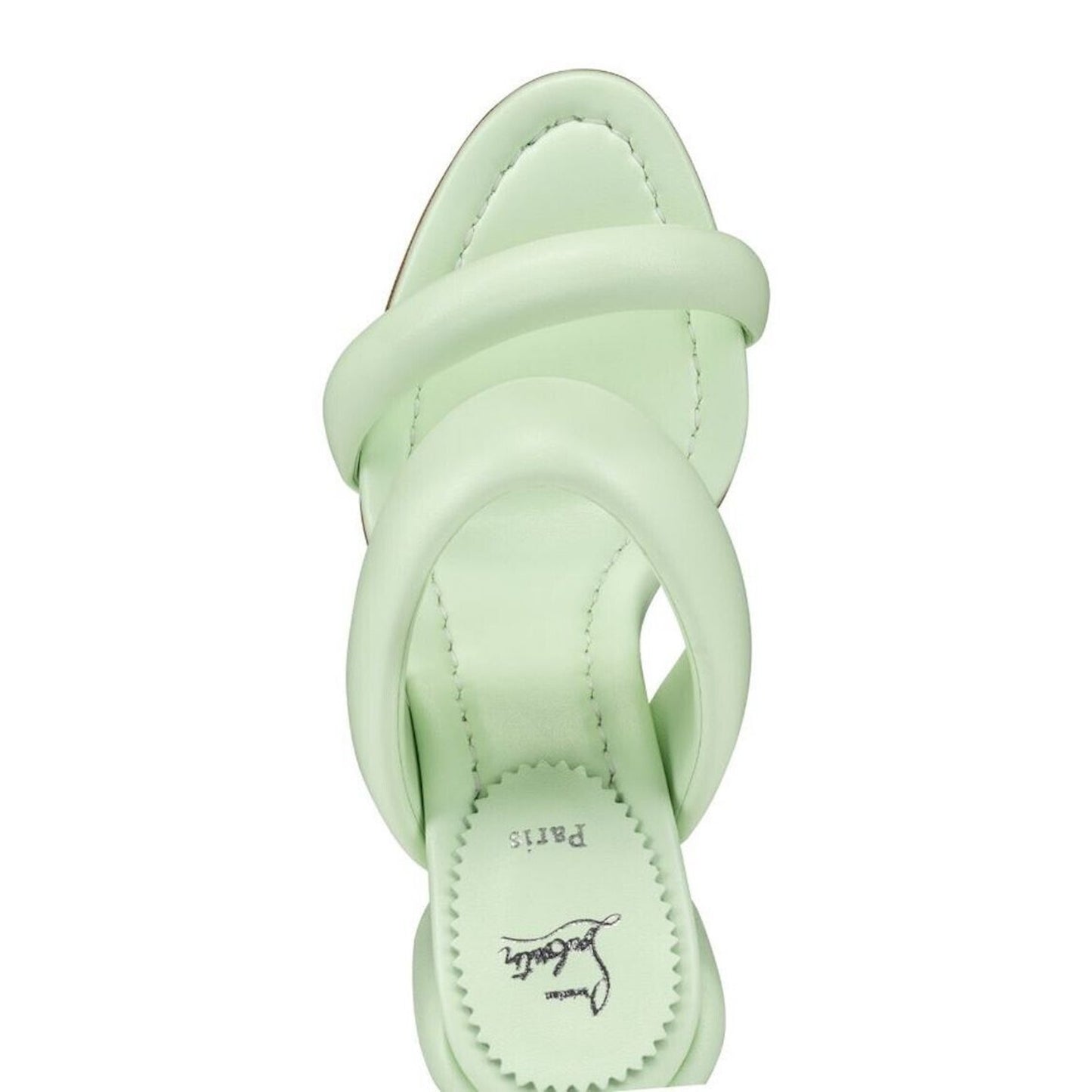 Christian Louboutin Inflama Sab 85 Mint Green Leather Mules