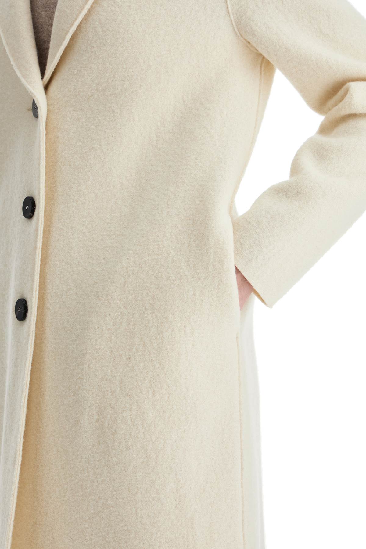 Harris Wharf London Single-Breasted Wool Coat In Boiled