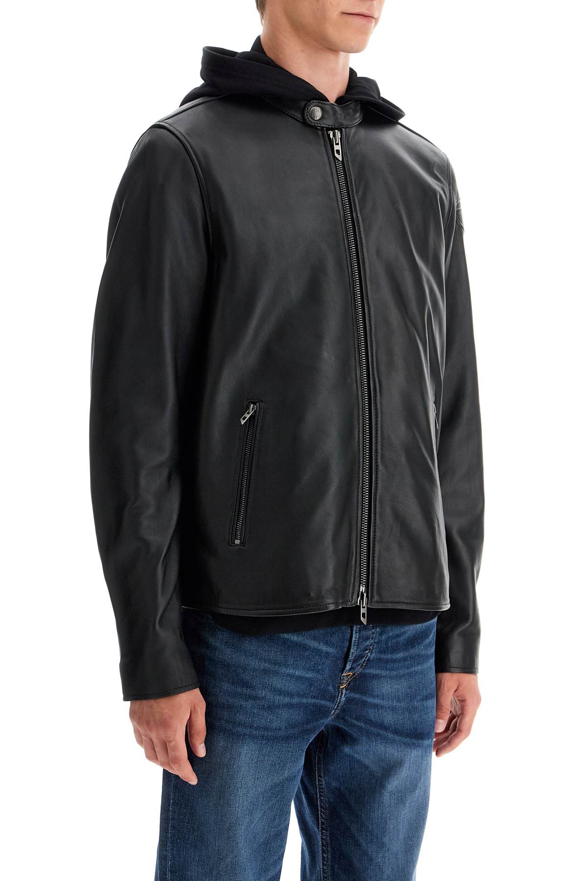 DIESEL Giacca Biker In Pelle L-Carver