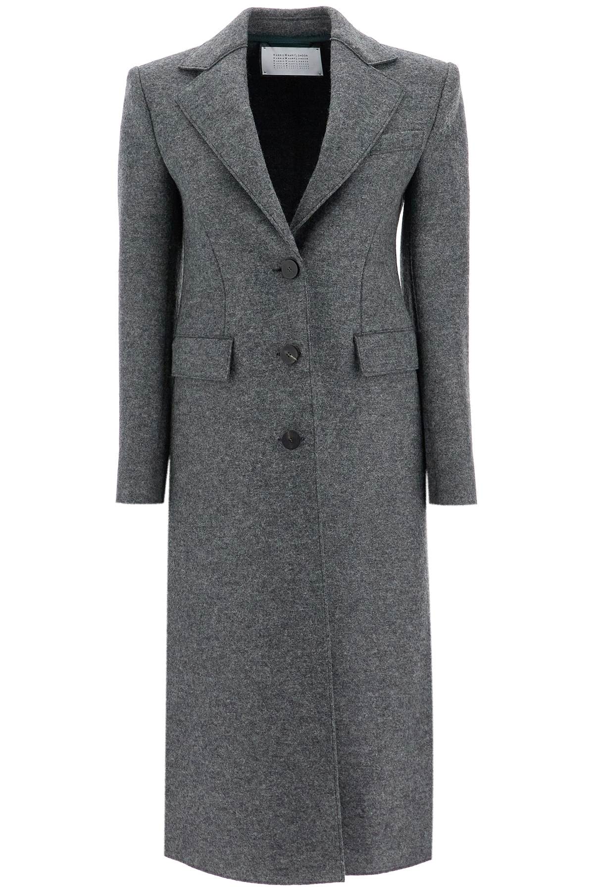 Harris Wharf London Single-Breasted Coat In Pressed Wool