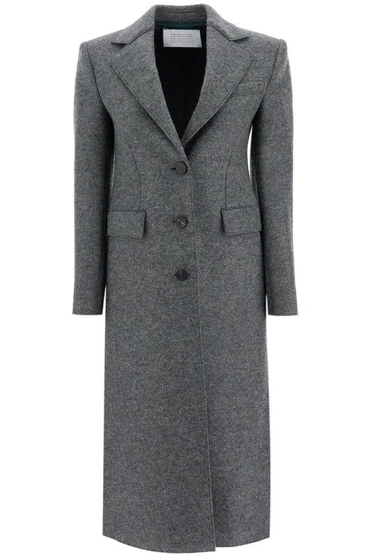 Harris Wharf London Single-Breasted Coat In Pressed Wool