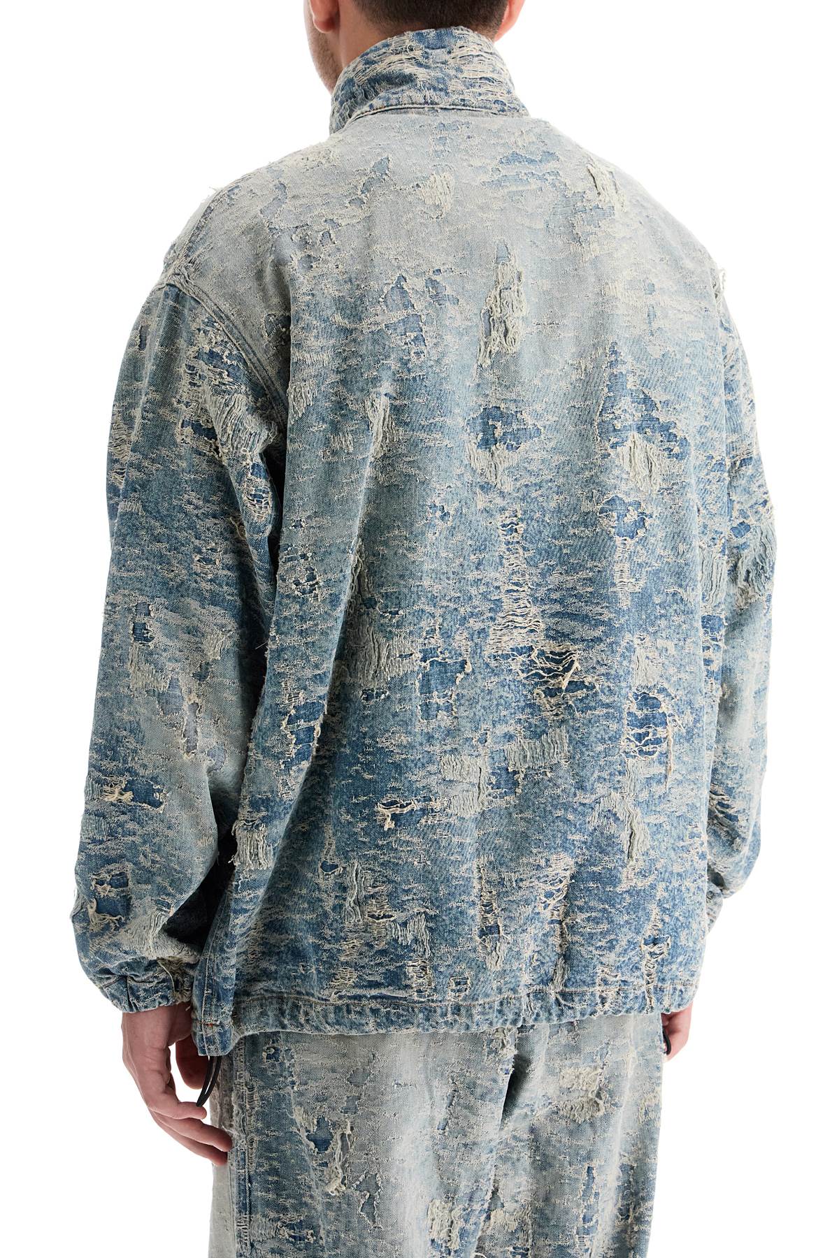 DIESEL Giacca In Denim Jacquard Distressed