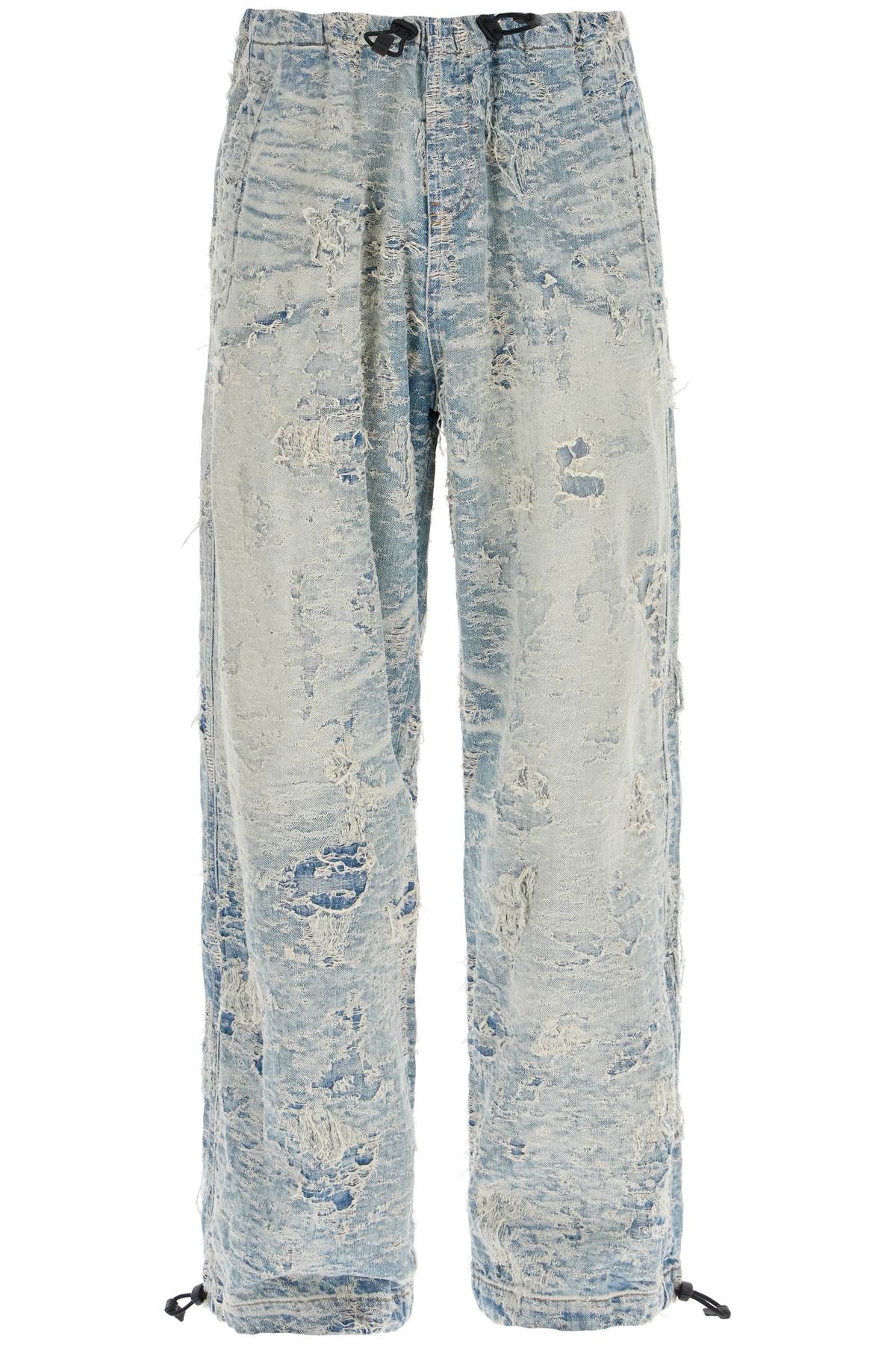 Diesel Distressed Denim Jacquard Pants