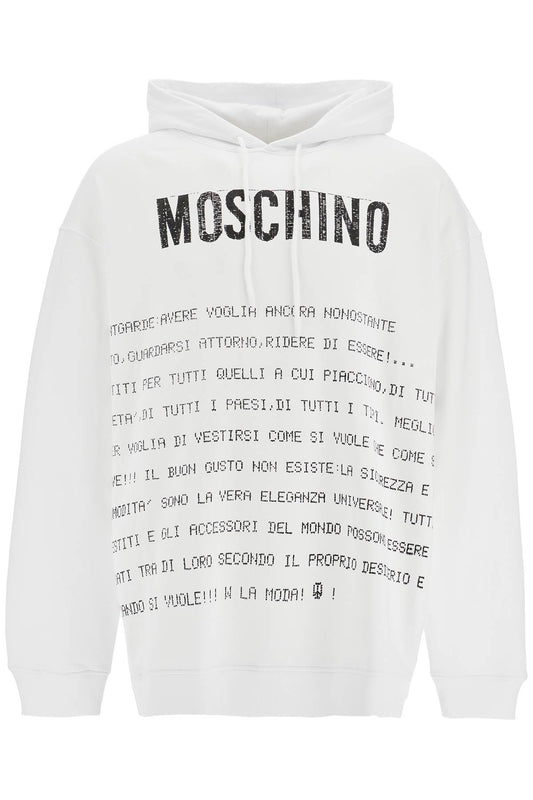 Moschino Hooded Sweatshirt With Letter