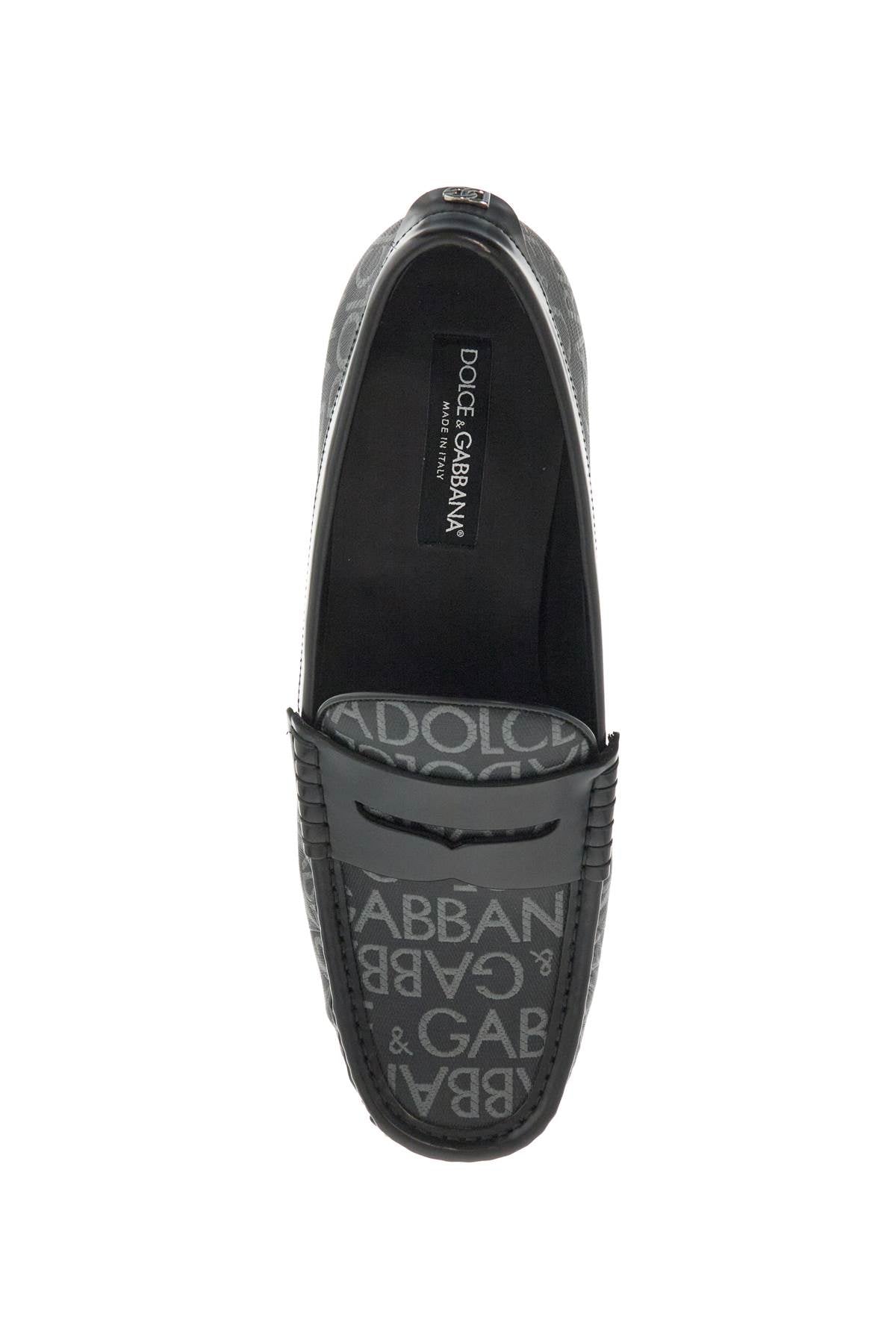 Dolce & Gabbana Jacquard Canvas Loafers