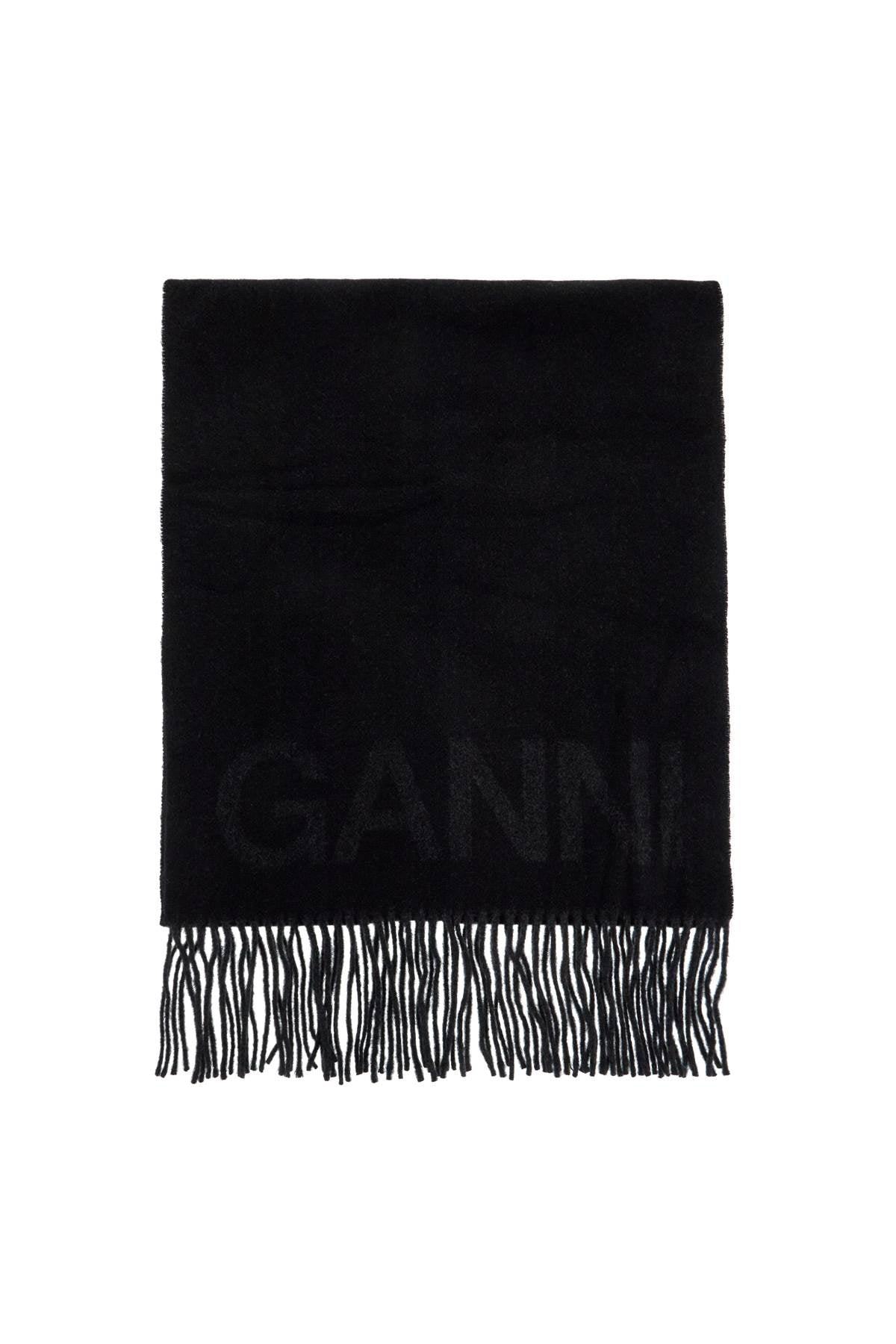 Ganni Logo Lettering Scarf