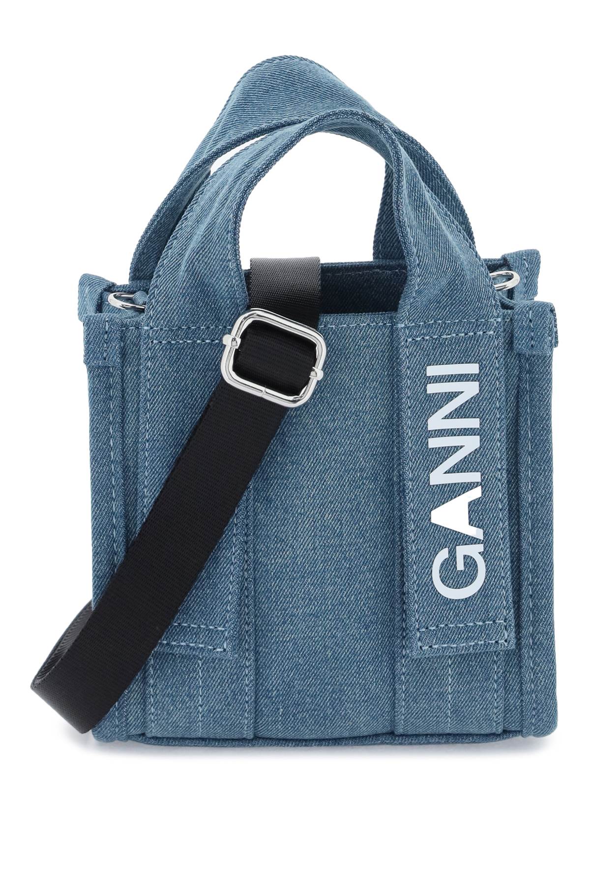 Ganni Denim Tech Mini Tote Bag