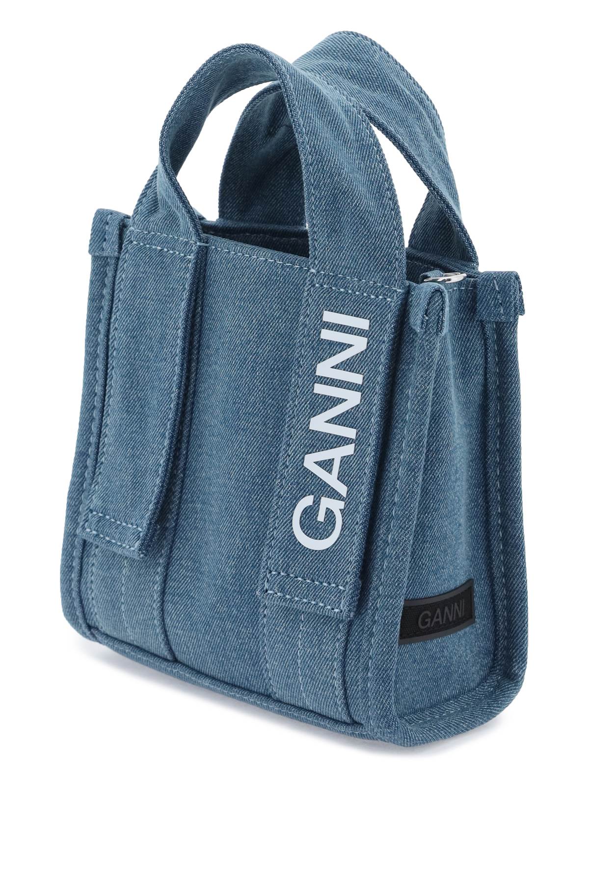 Ganni Denim Tech Mini Tote Bag