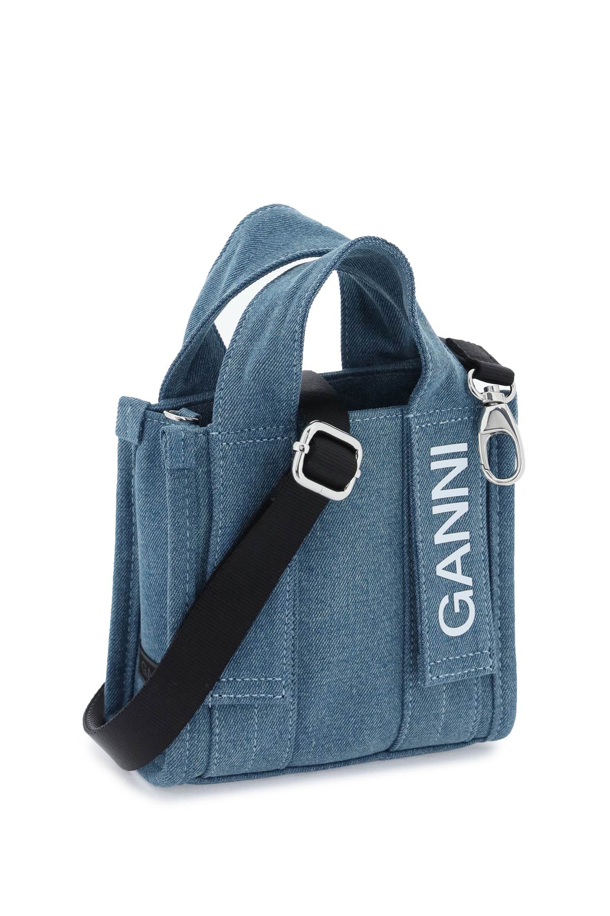 Ganni Denim Tech Mini Tote Bag