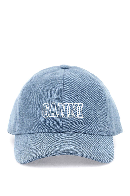 GANNI Cappello Baseball Con Logo Ricamato