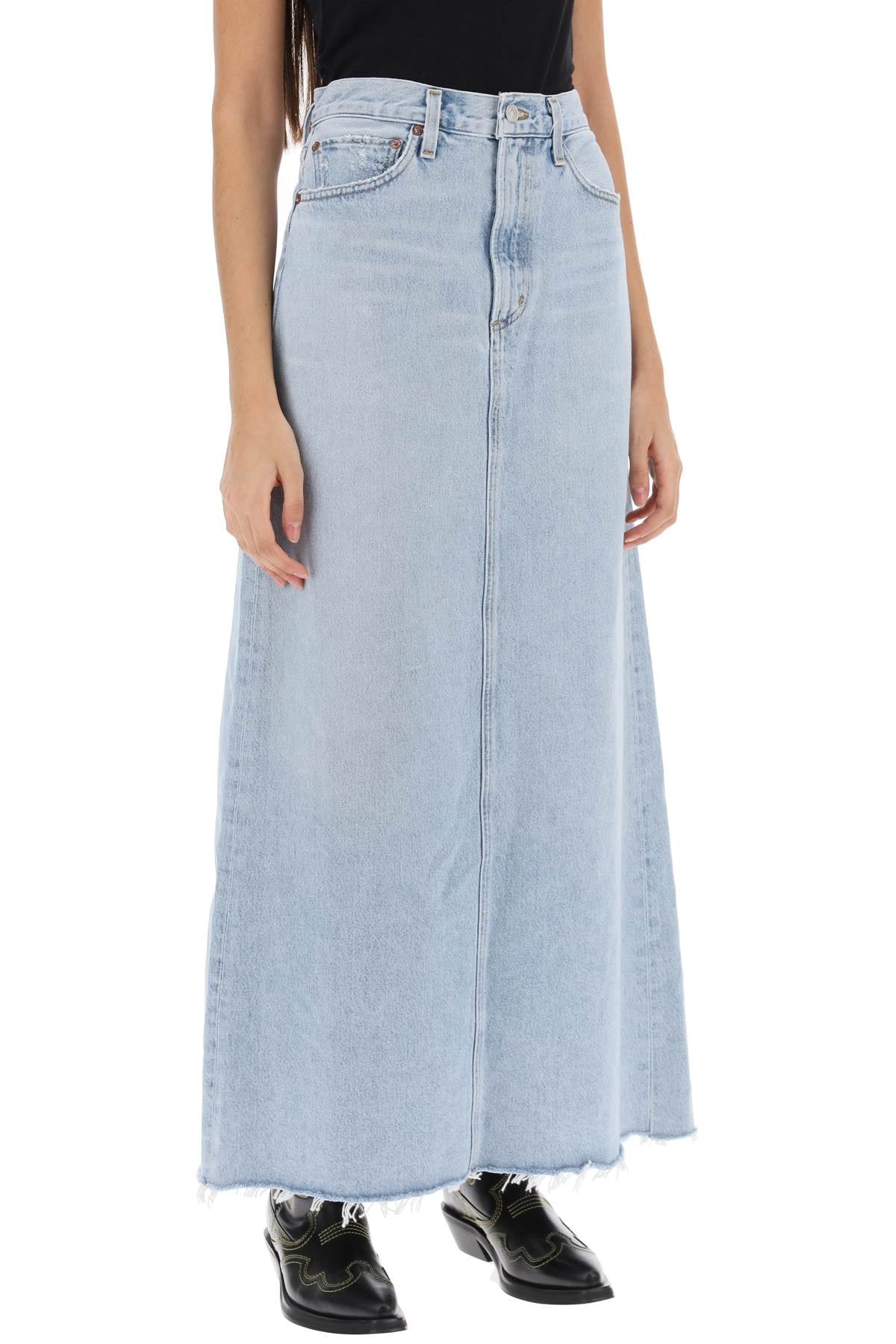 AGOLDE Maxi Gonna In Denim Hilla