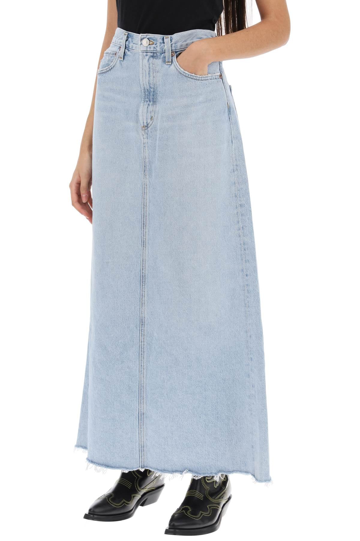 AGOLDE Maxi Gonna In Denim Hilla