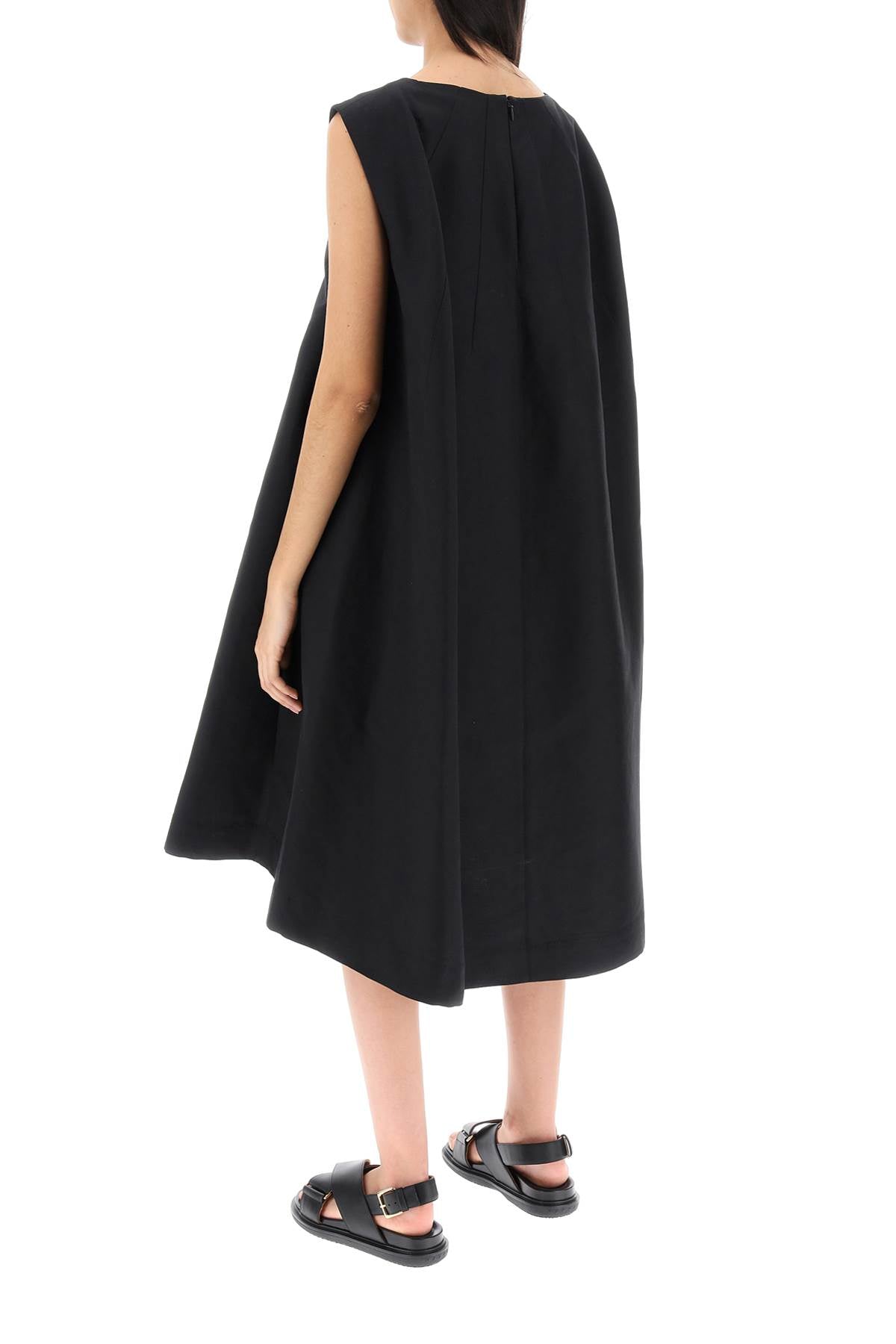 Marni Flared Dress In Cotton Cady