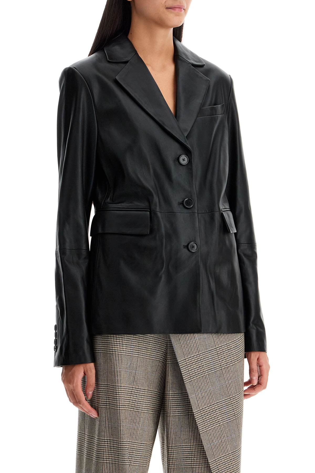 Loulou Studio Aldo Leather Blazer