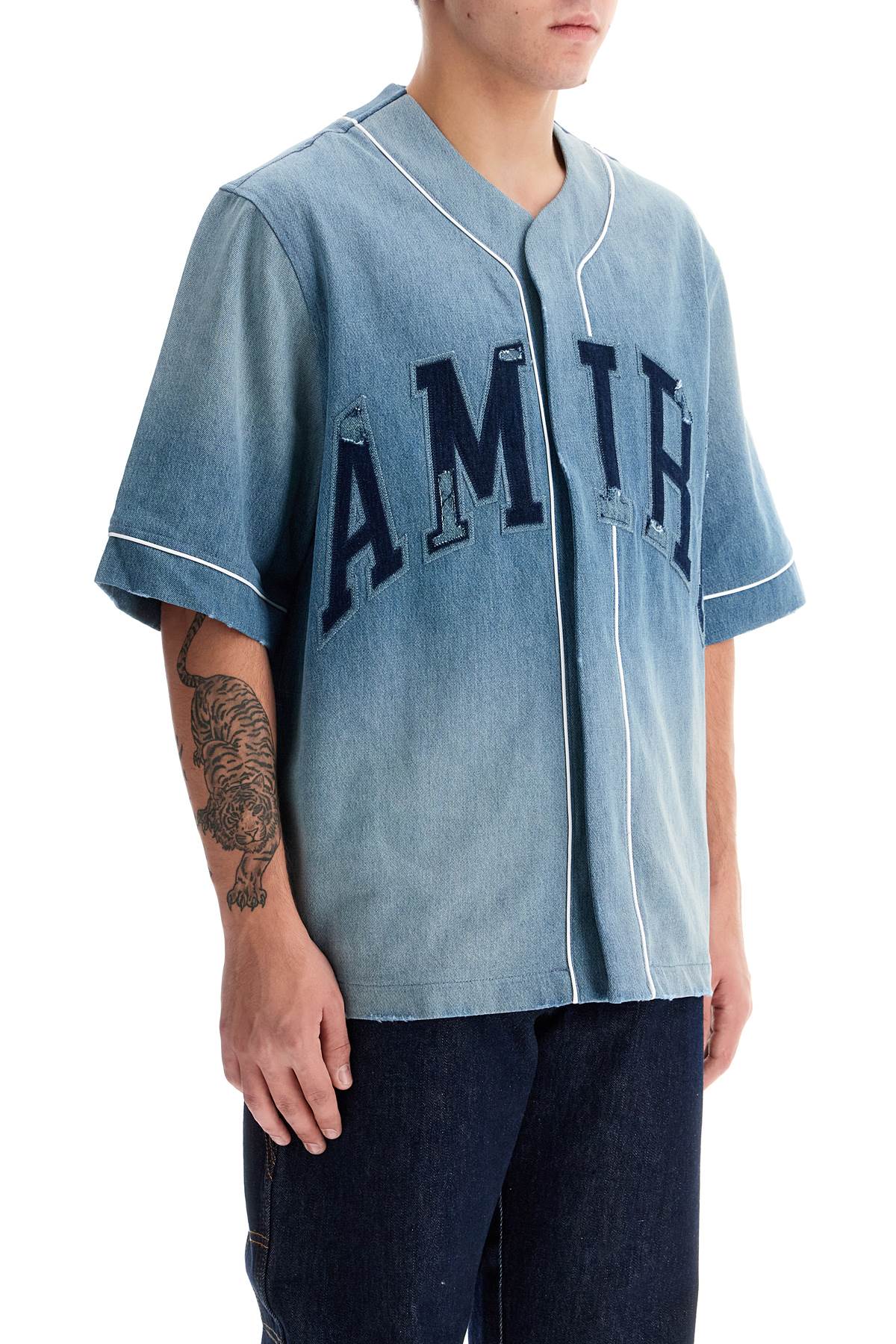 Amiri Sunfaded Baseball Shirt