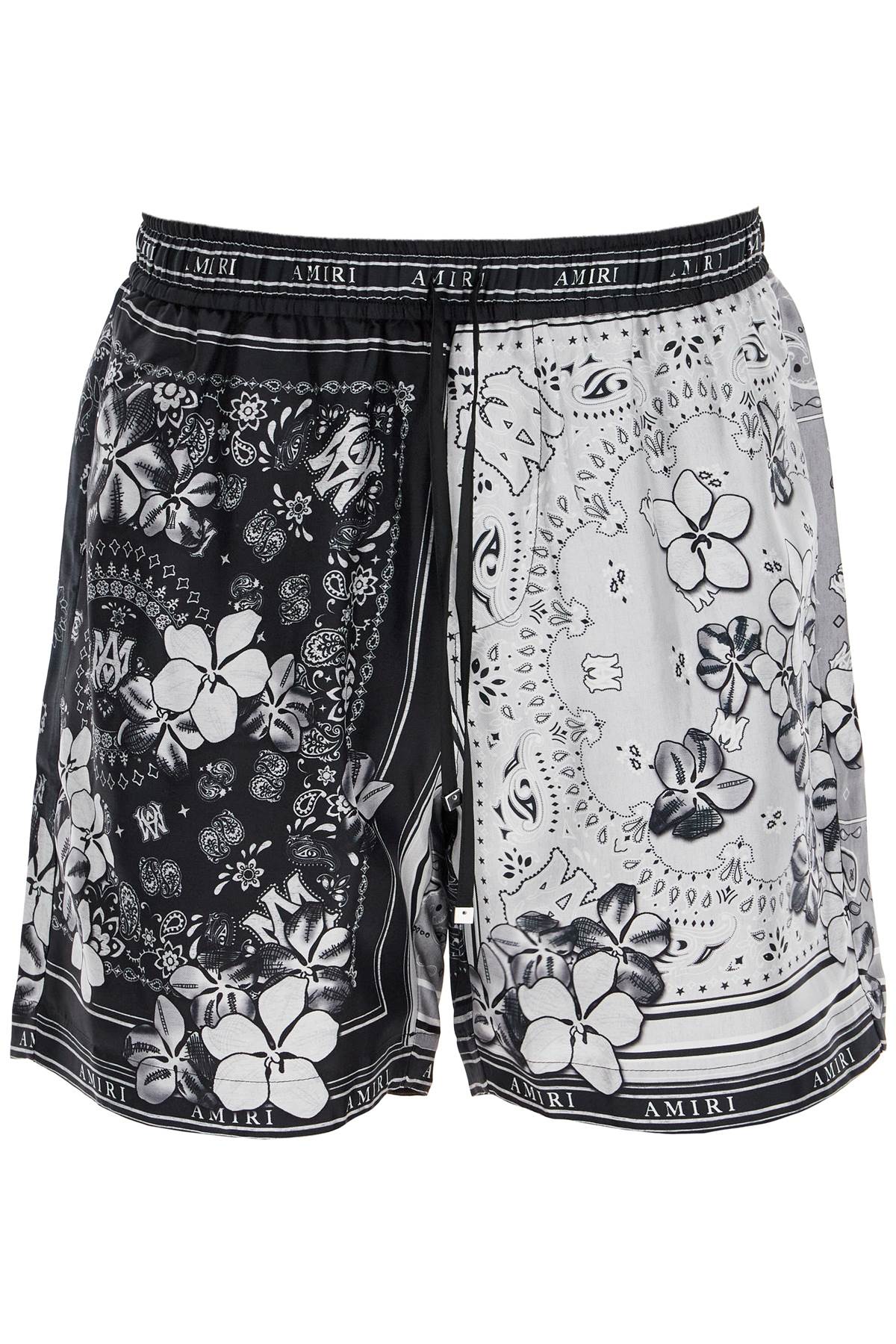 Amiri Silk Bandana Print Bermuda Shorts