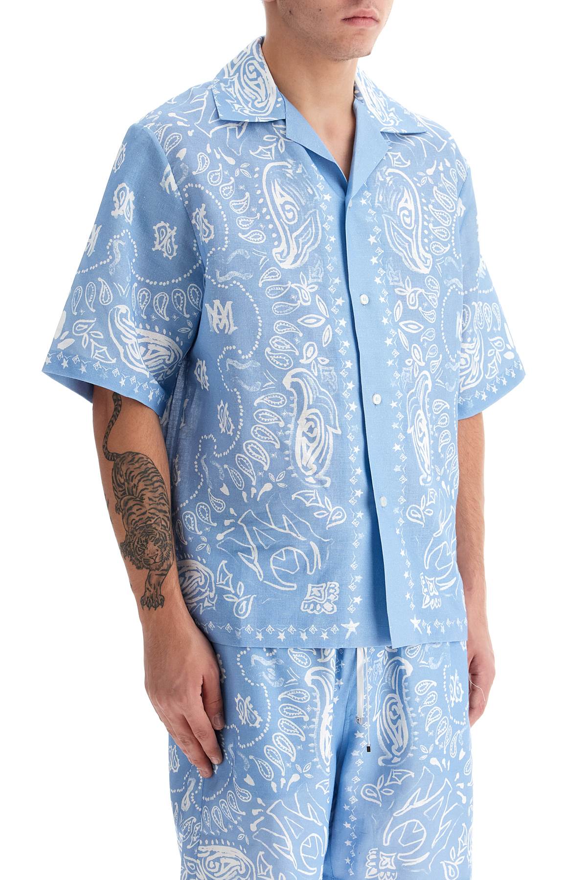 Amiri Short-Sleeved Bandana Water