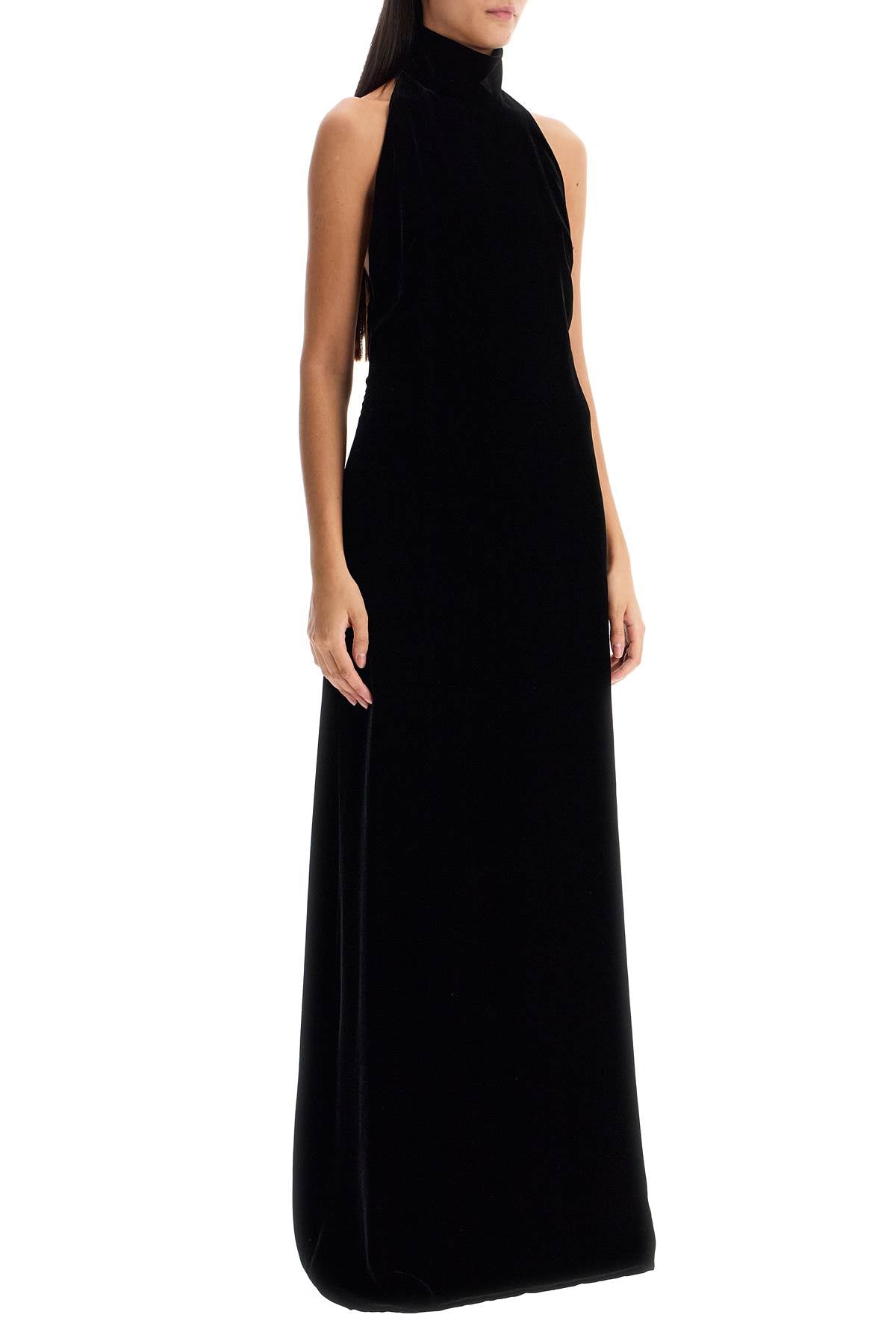 Max Mara Pianoforte Long Velvet Dress In Armida Style