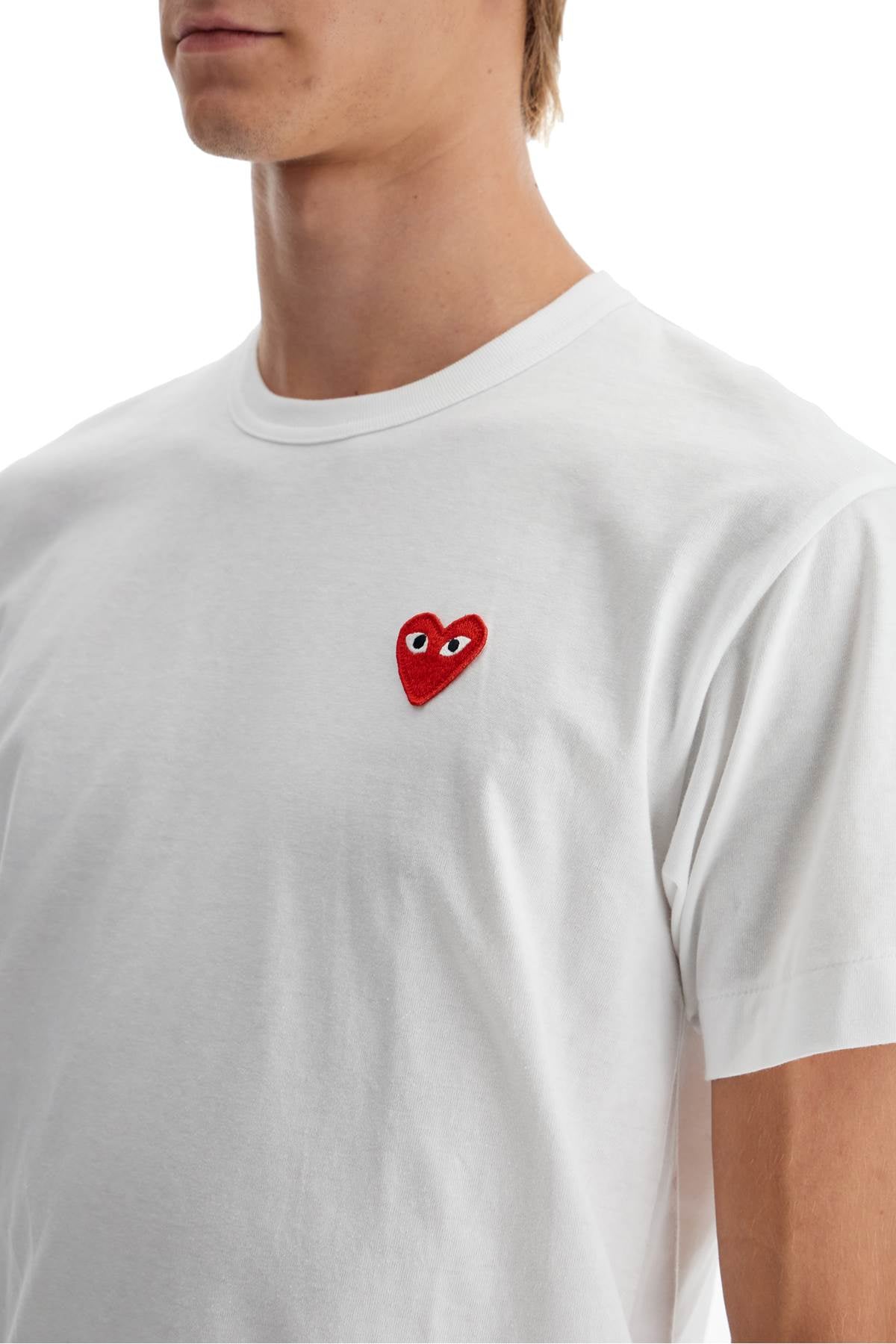 Comme Des Garcons Play Unisex Heart Patch T-Shirt With