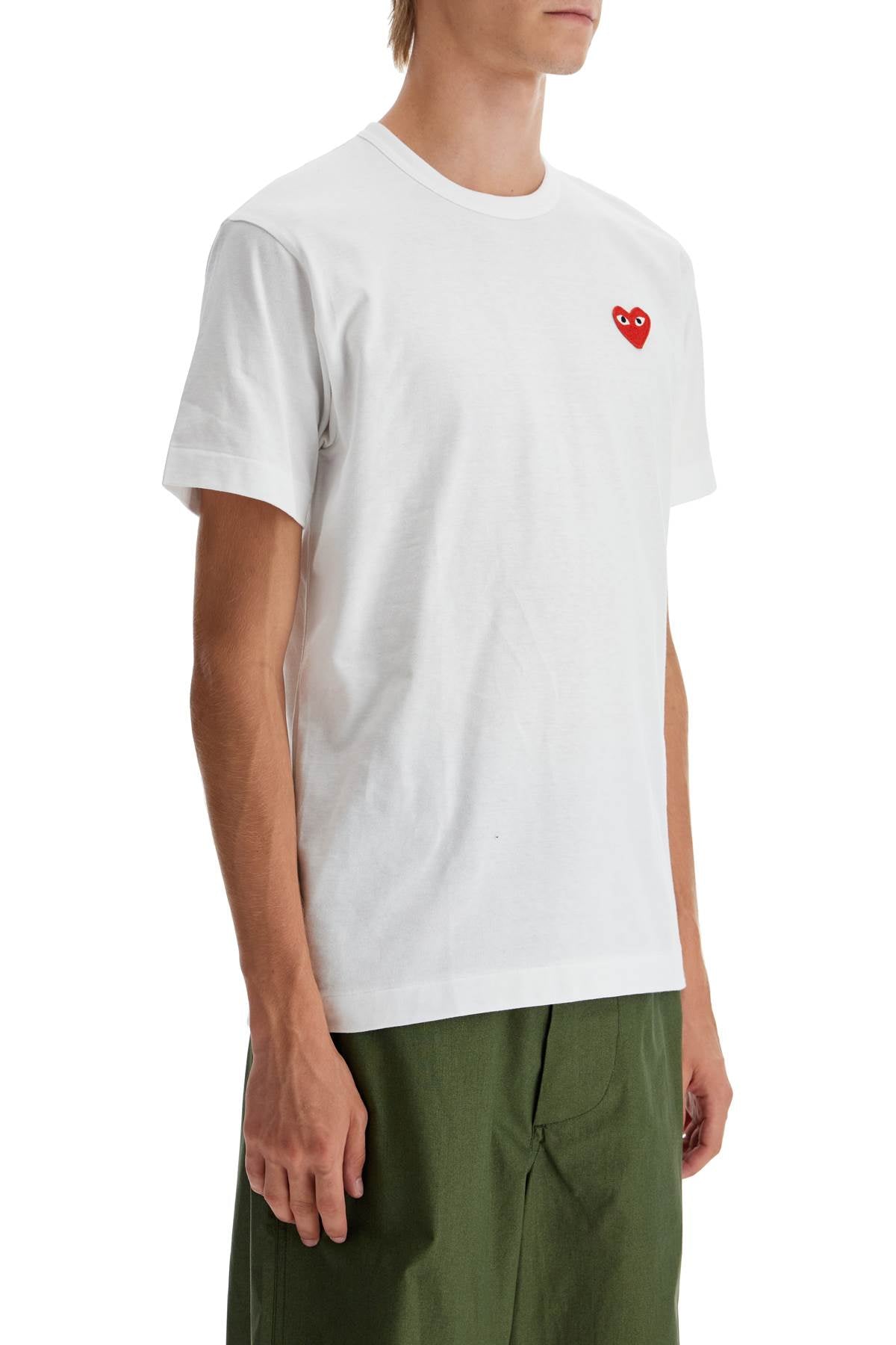 Comme Des Garcons Play Unisex Heart Patch T-Shirt With