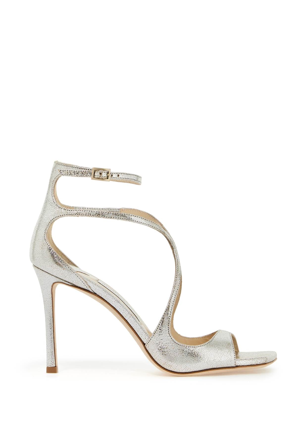 Jimmy Choo 95 Azia Laminate Leather Sand