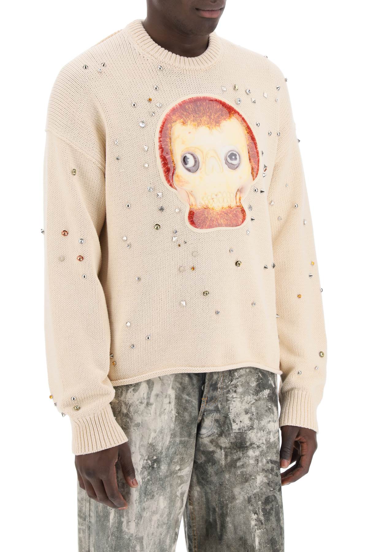 Acne Studios Studded Pullover With Animation