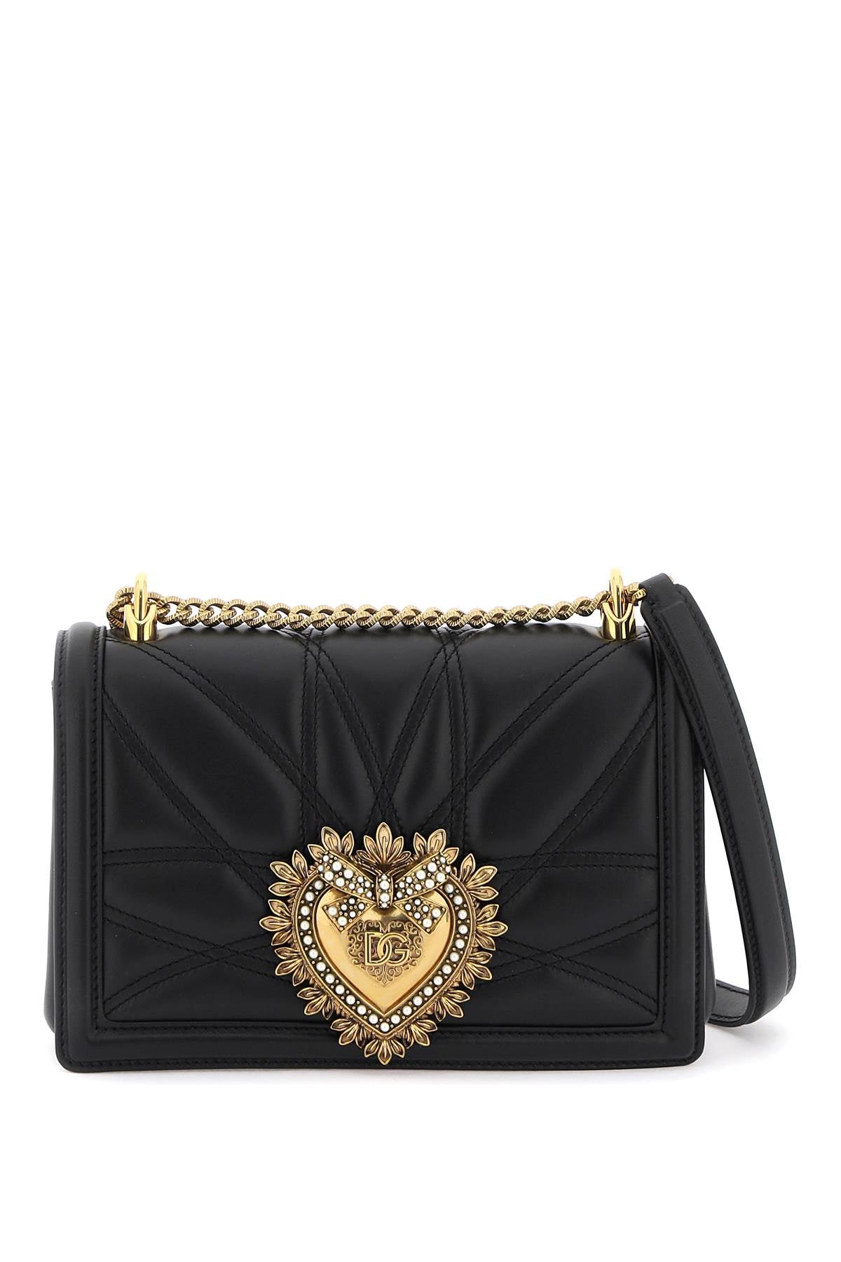 Dolce & Gabbana Medium Devotion Bag In Quilted Nappa Leather