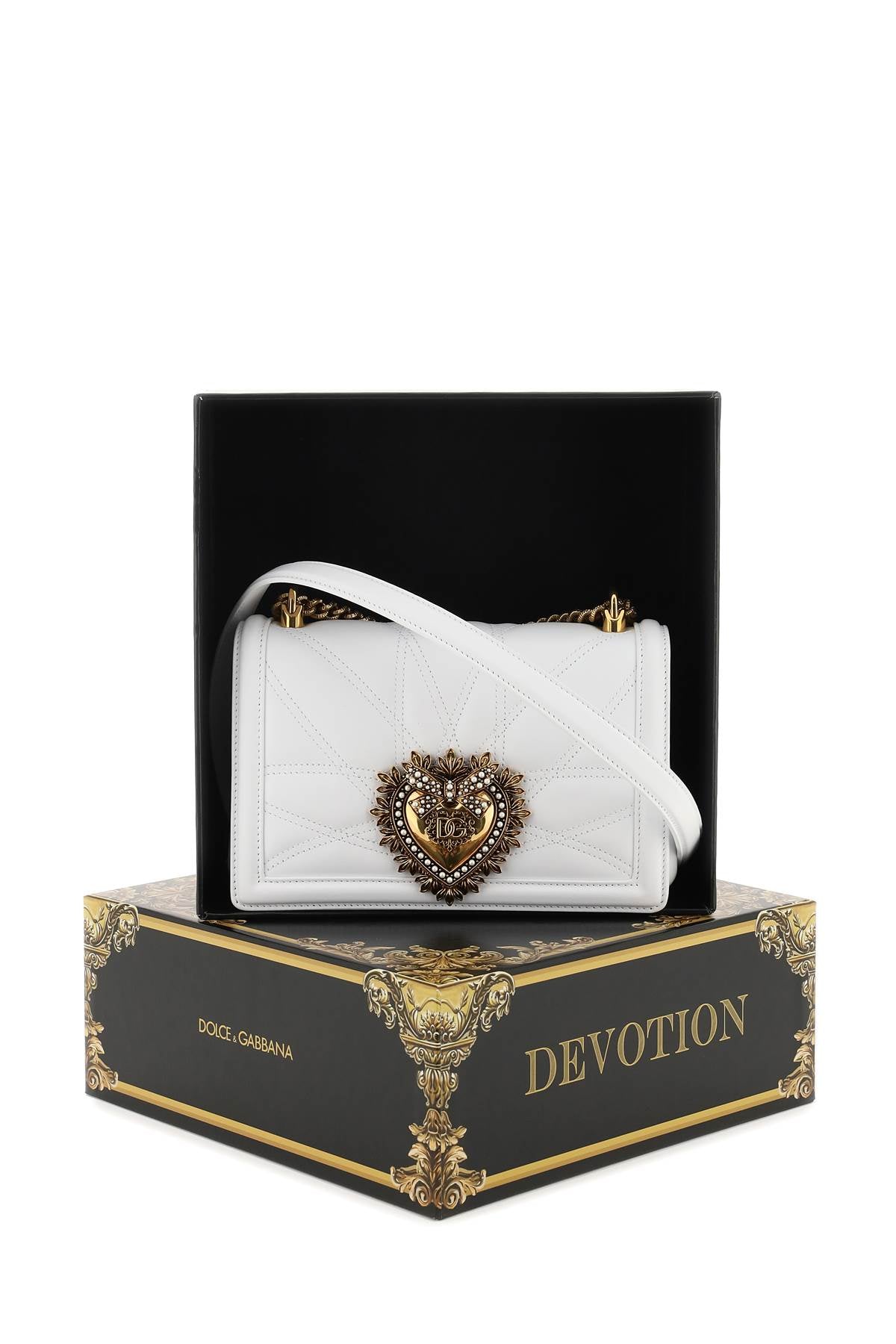 Dolce & Gabbana Medium Devotion Bag In Quilted Nappa Leather